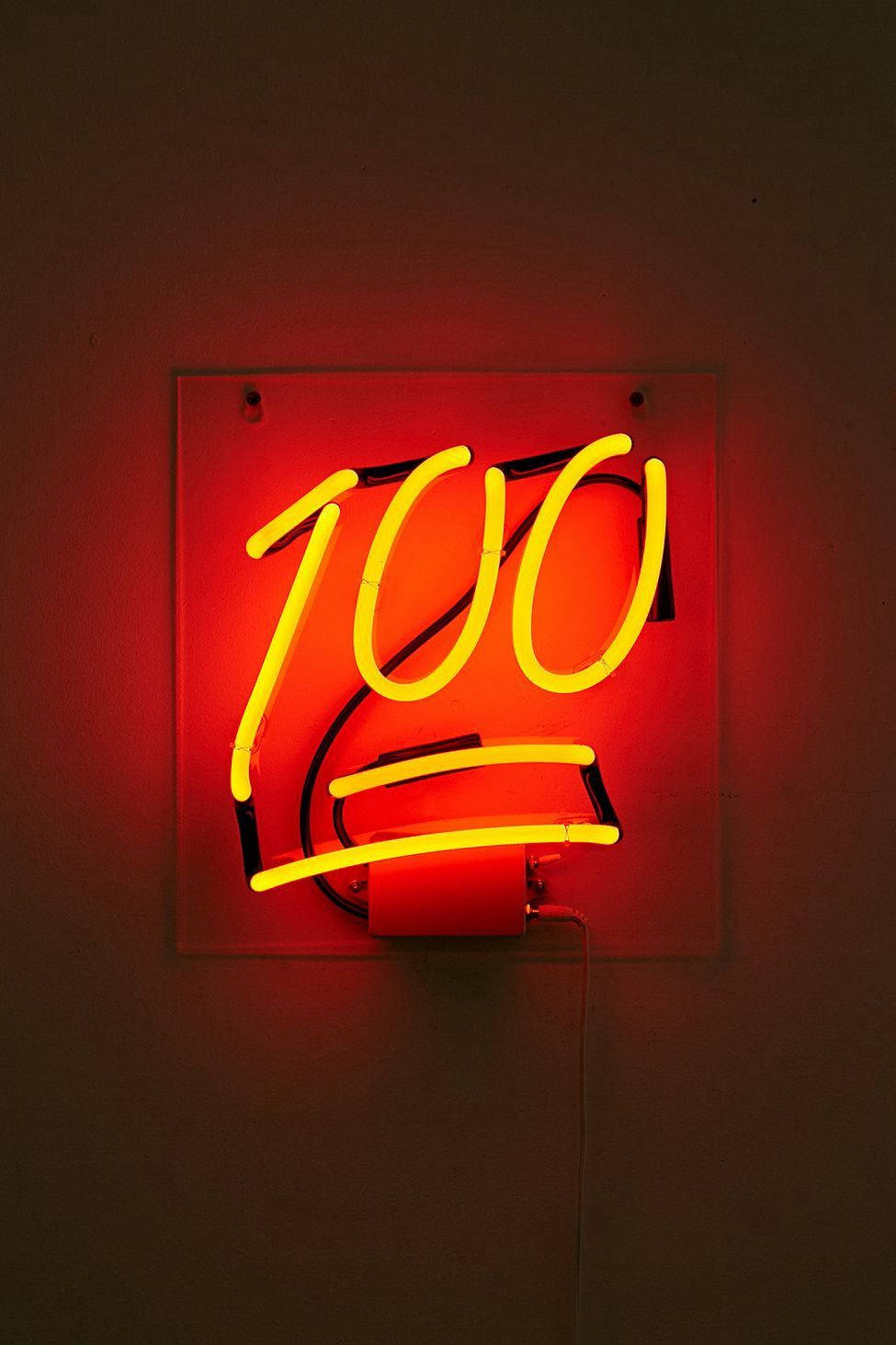 نیون اورنج ایستھیٹک 100 وال پیپر