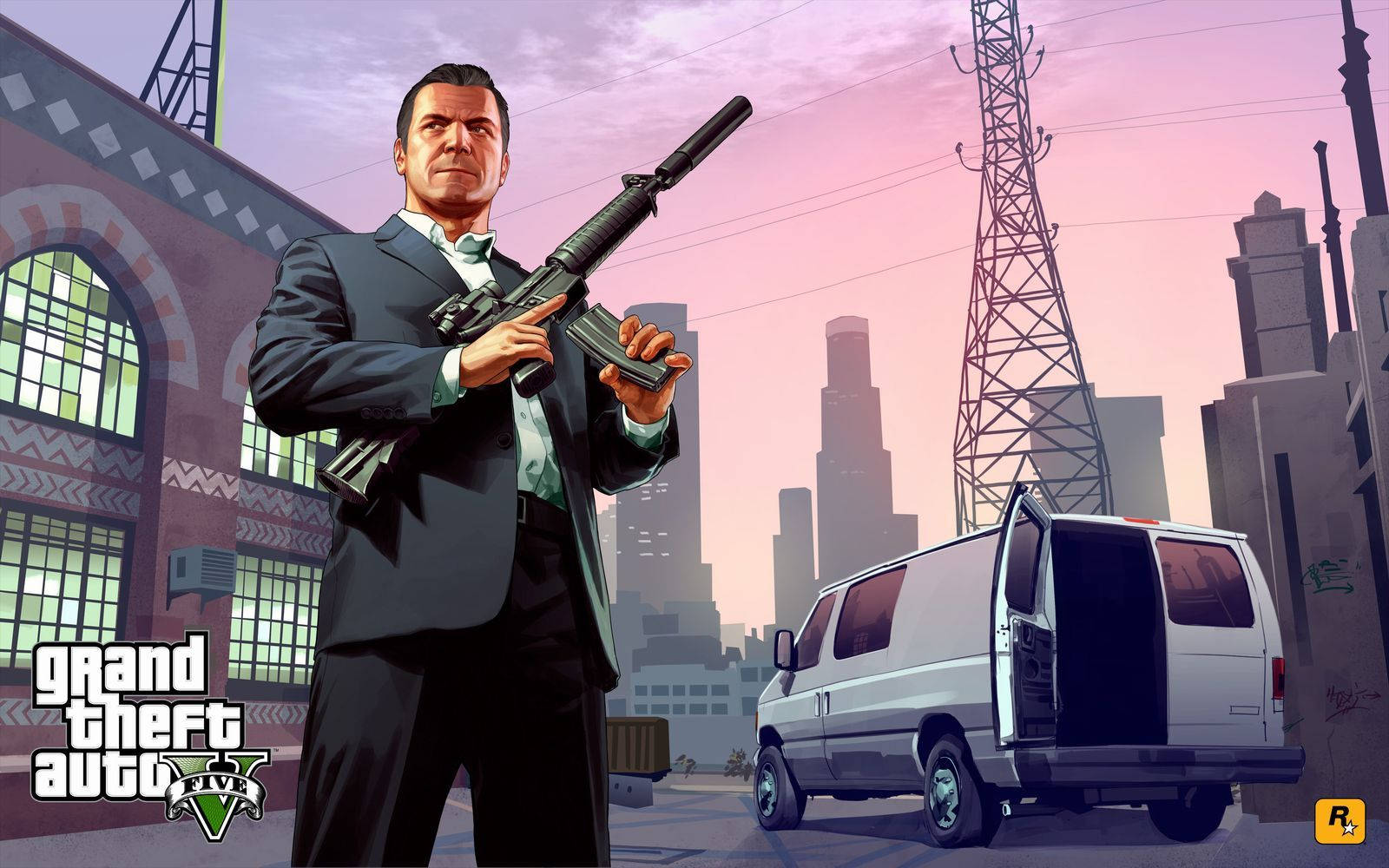 1080p GTA 5 مائیکل ڈی سانتا وال پیپر