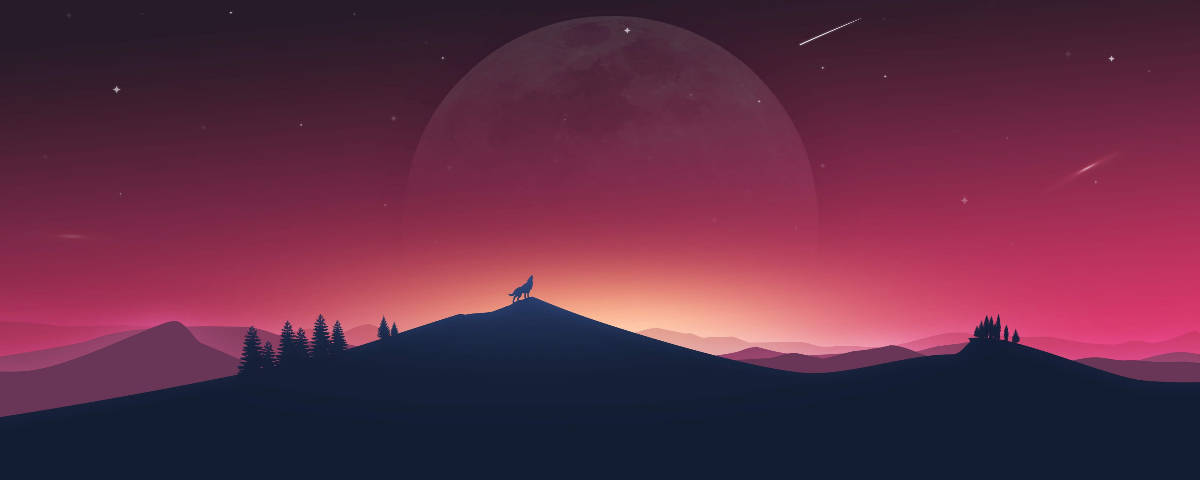 1200x480 چیختا بھیڑیا وال پیپر
