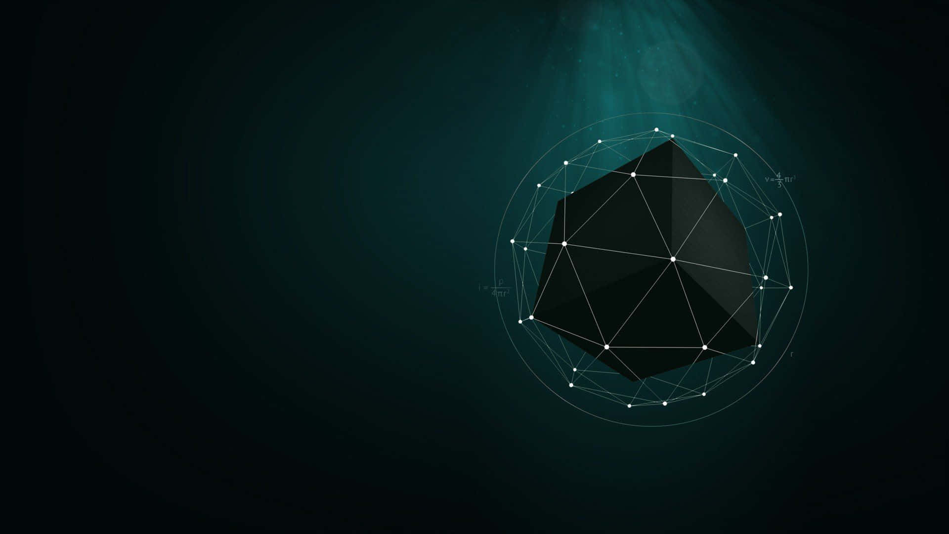1920 X 1080 کم سے کم سیاہ مکعب وال پیپر