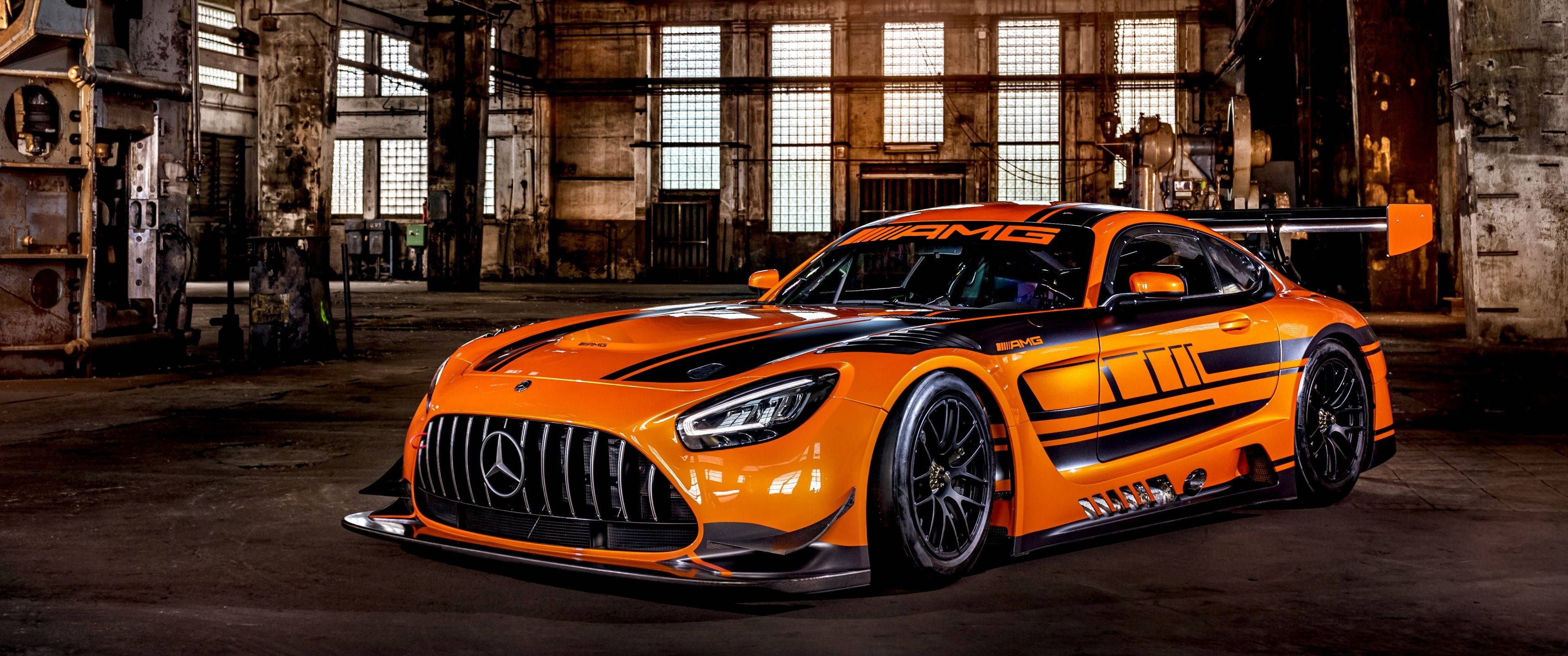 3440x1440 کار مرسڈیز-AMG GT3 وال پیپر
