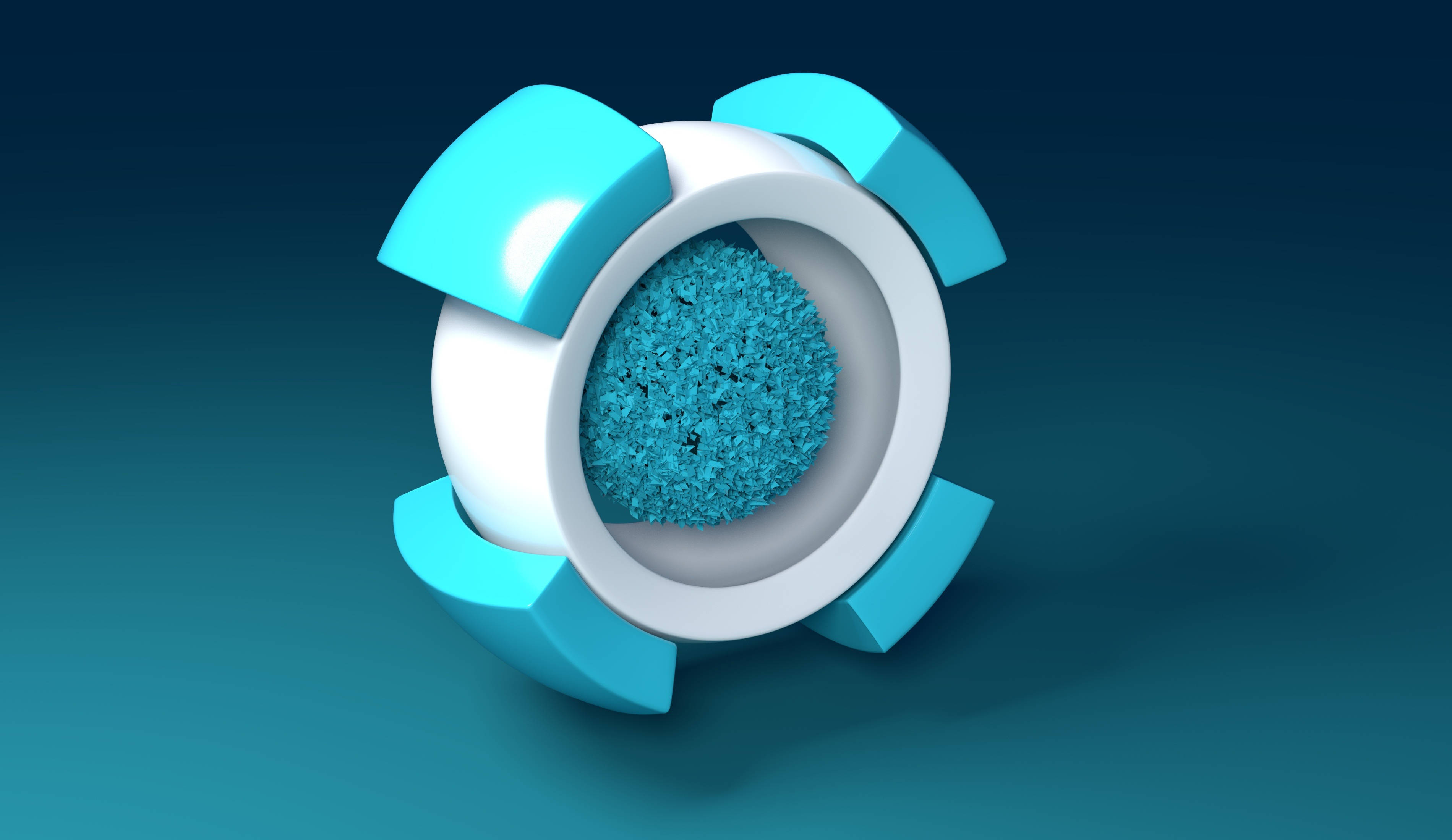 خلاصہ 3D سفید دائرہ شکل وال پیپر