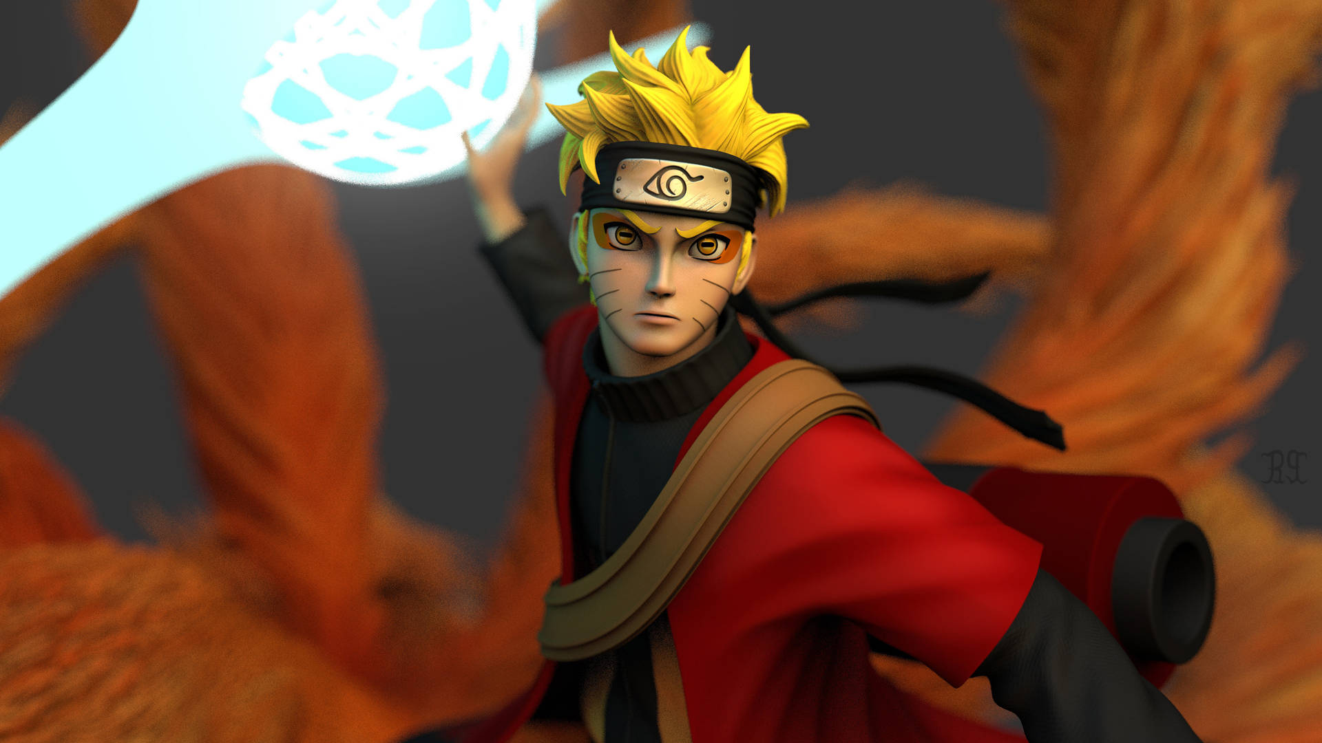 3D Naruto 4K سیج موڈ وال پیپر