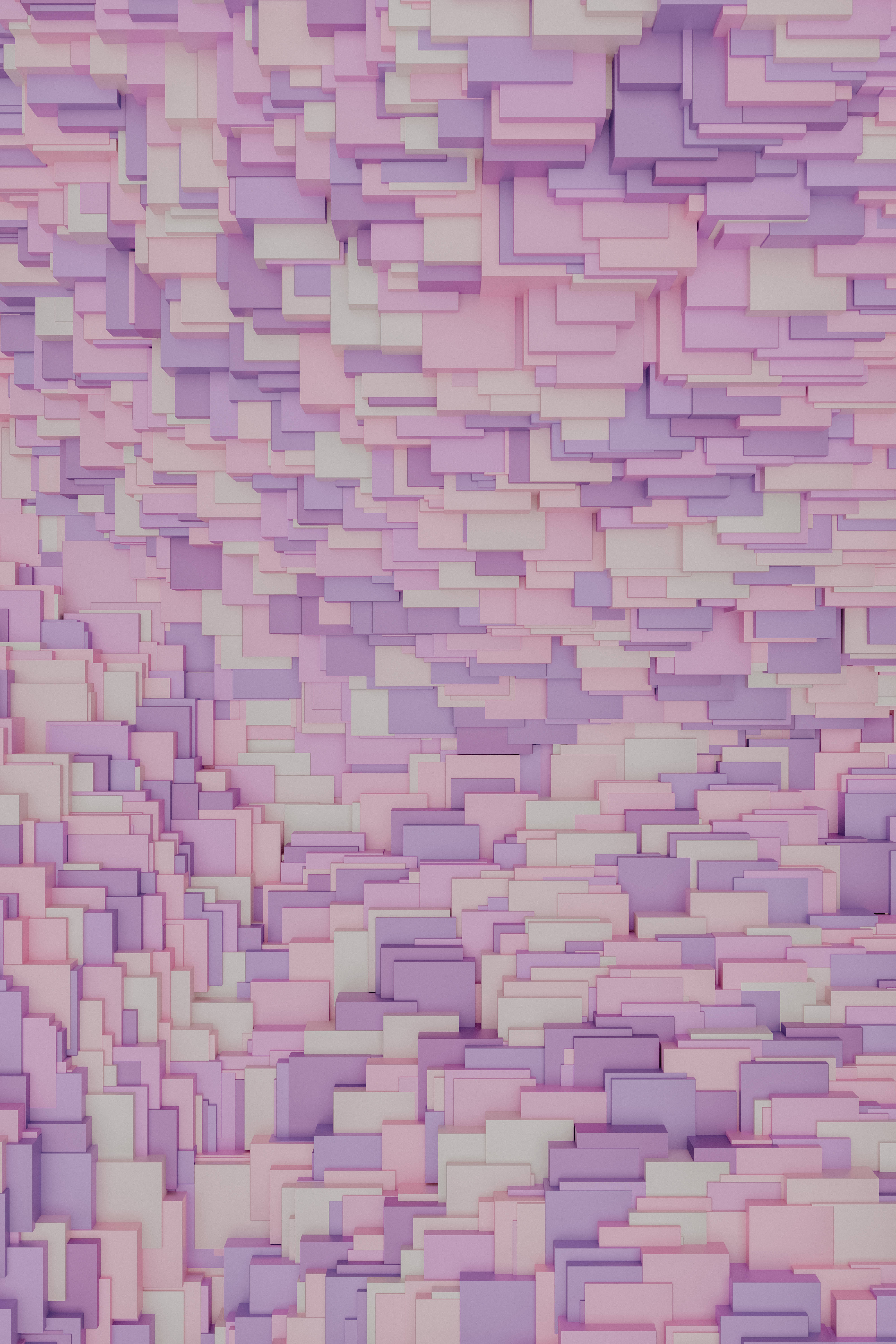 لیوینڈر جمالیاتی 3D بلاکس ساخت وال پیپر