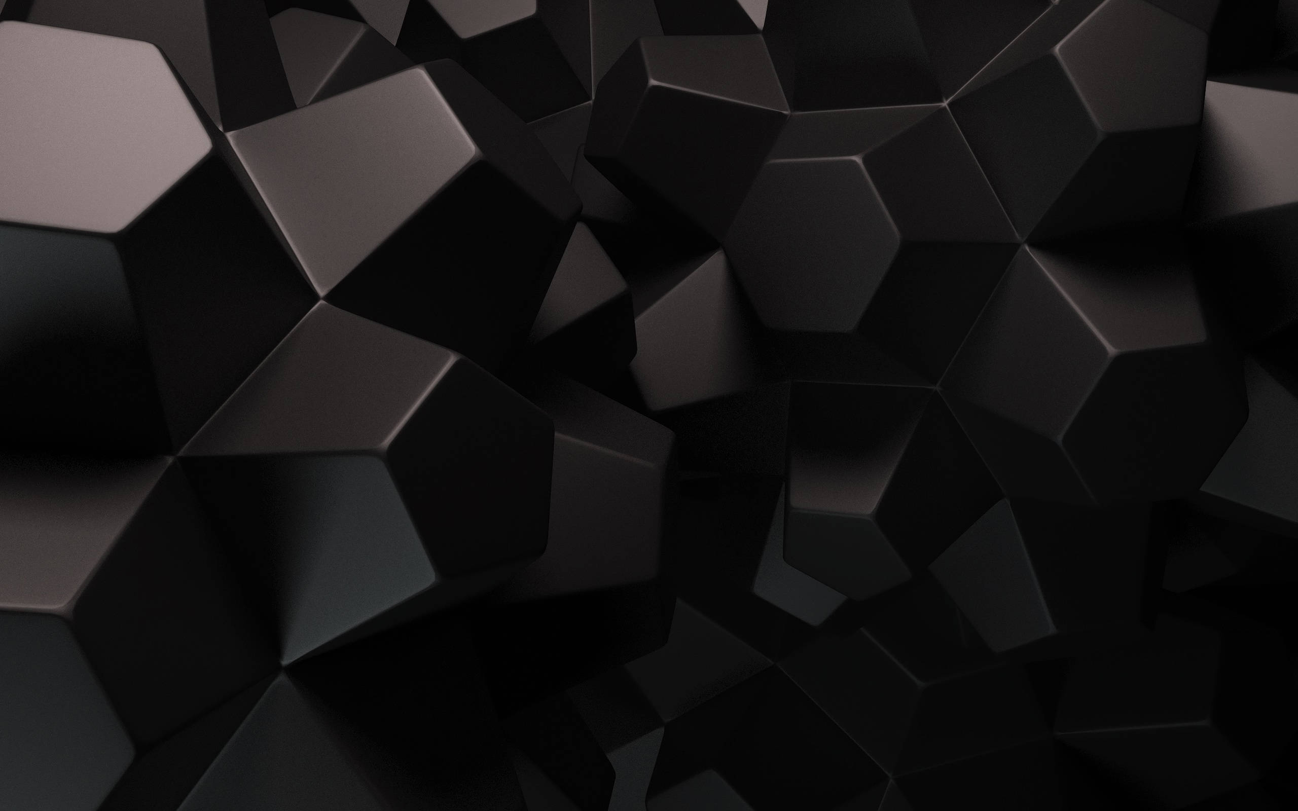 ہیکساگونل بلیک 3D وال پیپر