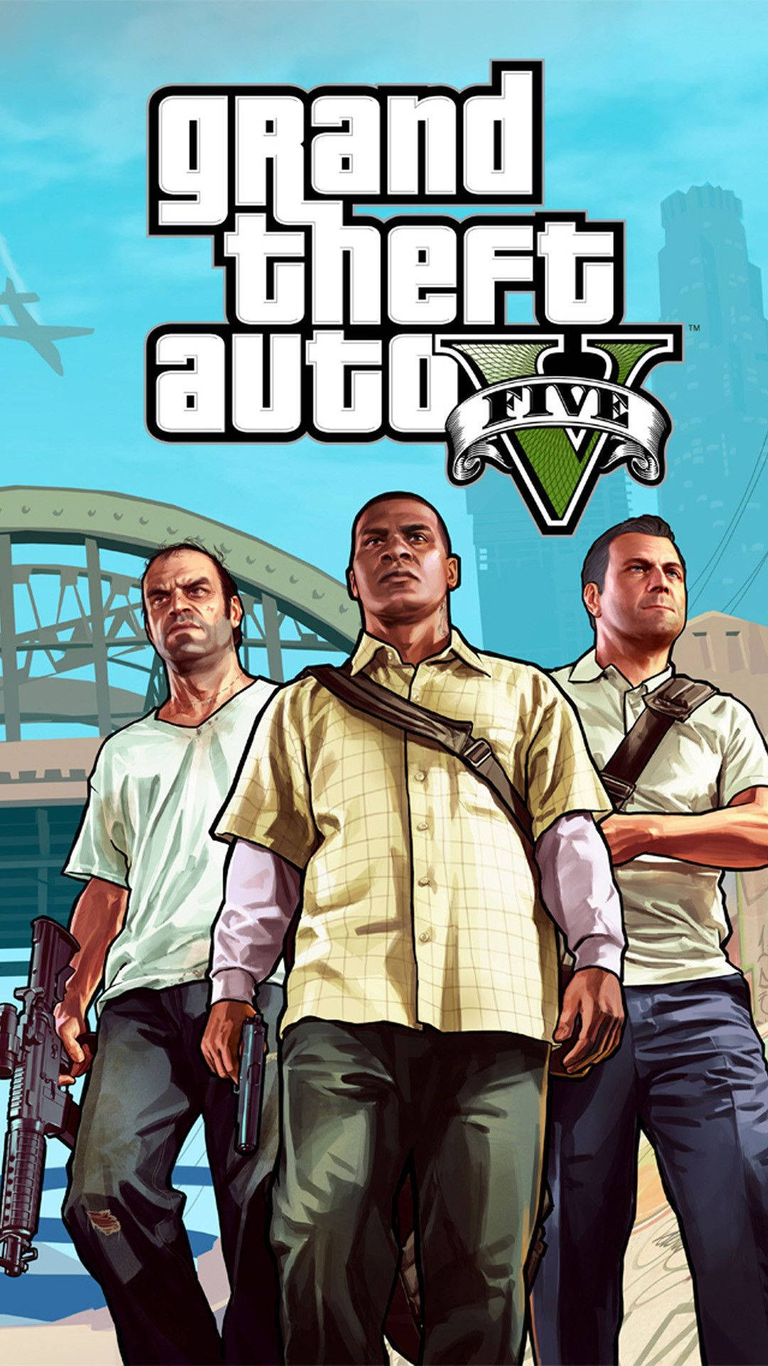 4K GTA 5 Trevor Franklin Michael فون بیک گراؤنڈ وال پیپر