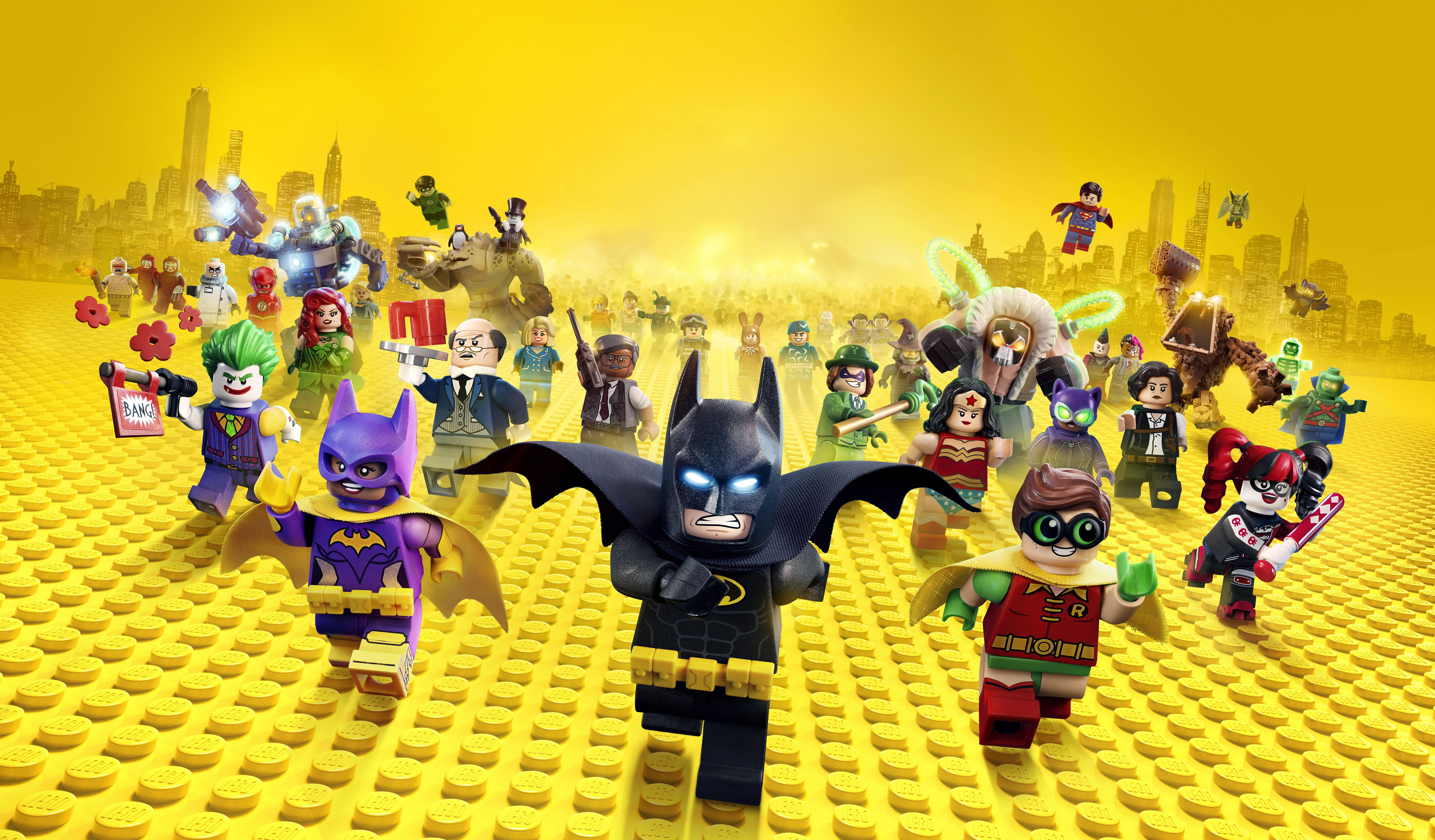 4K LEGO بیٹ مین اور دوست وال پیپر