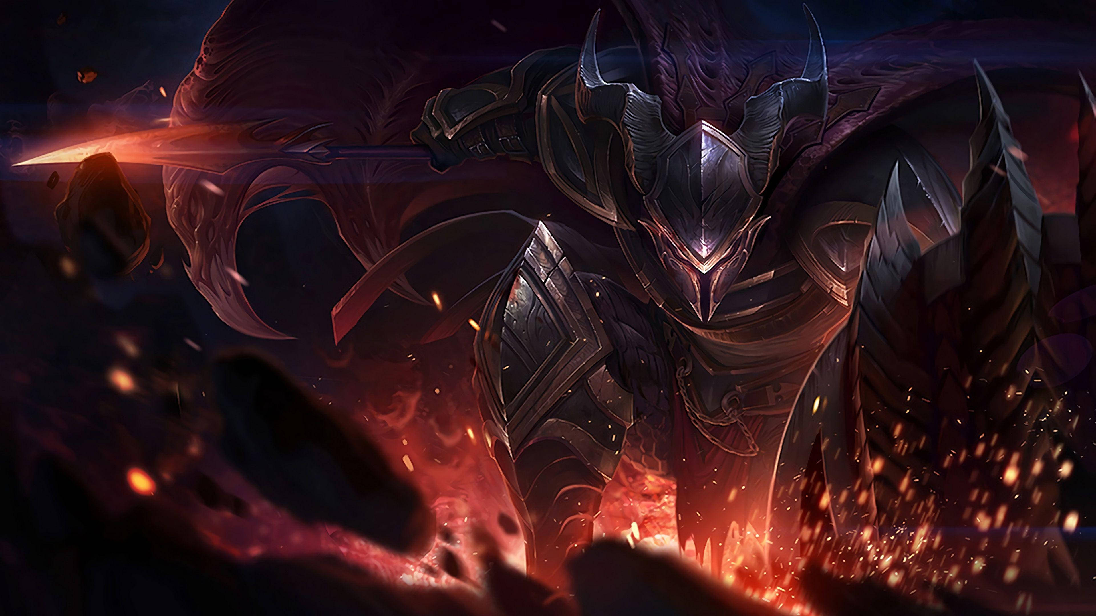 4K LOL Pantheon آتشی وال پیپر