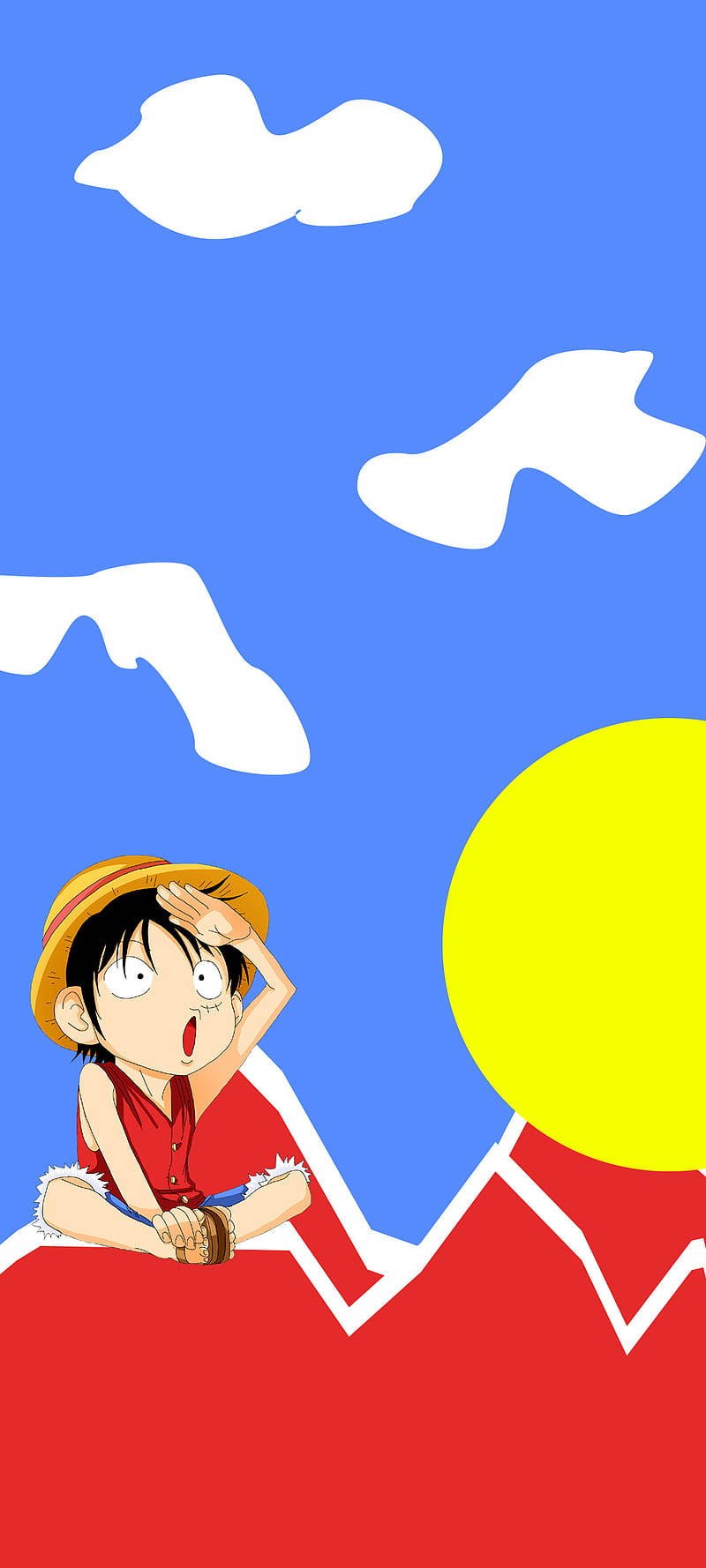 منیملسٹ anime فون لفی وال پیپر
