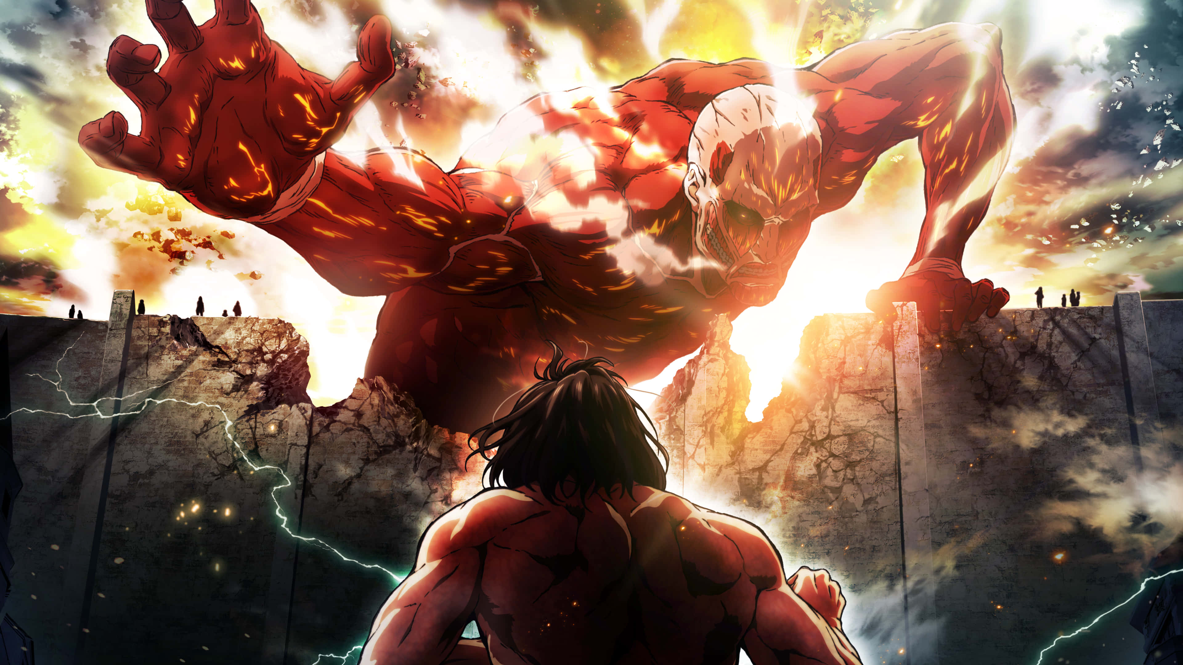 انسانیت کو بچانے کی جدوجہد، دلکش anime سیریز Attack on Titan میں وال پیپر