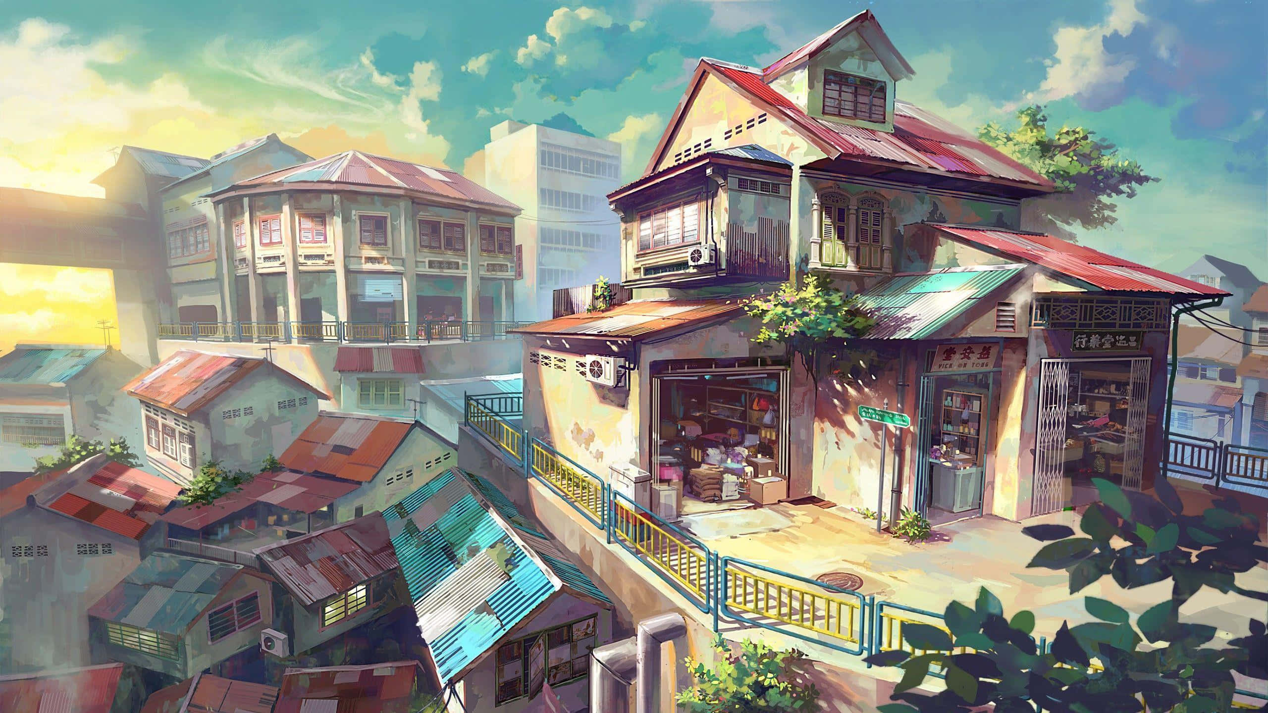Anime Landscape سے ایک پرسکون قدرتی منظر وال پیپر