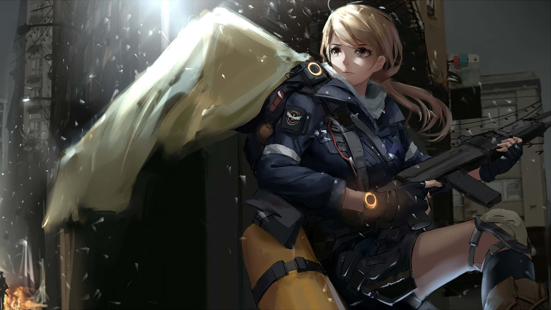 دو بہادر anime جنگجو لڑائی کی تیاری کر رہے ہیں۔ وال پیپر