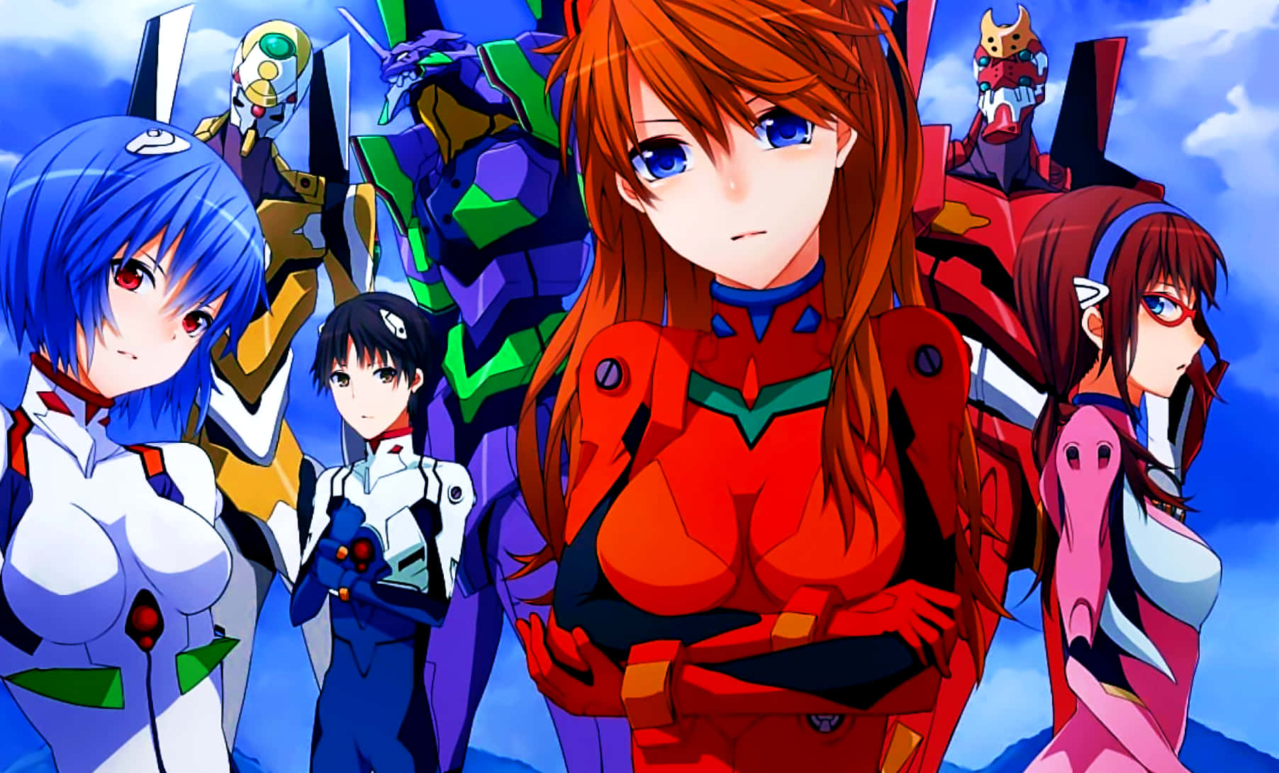 مقبول anime سیریز، Neon Genesis Evangelion کا ایک مشہور لمحہ وال پیپر