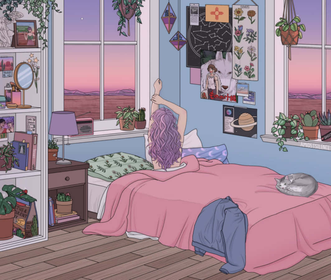 اپنے تخیل کو Anime Room کے ساتھ اڑنے دیں! وال پیپر