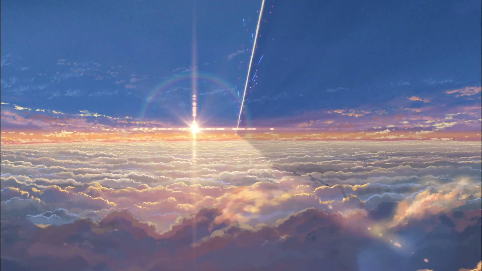 آپ کا نام anime بادل غروب آفتاب وال پیپر