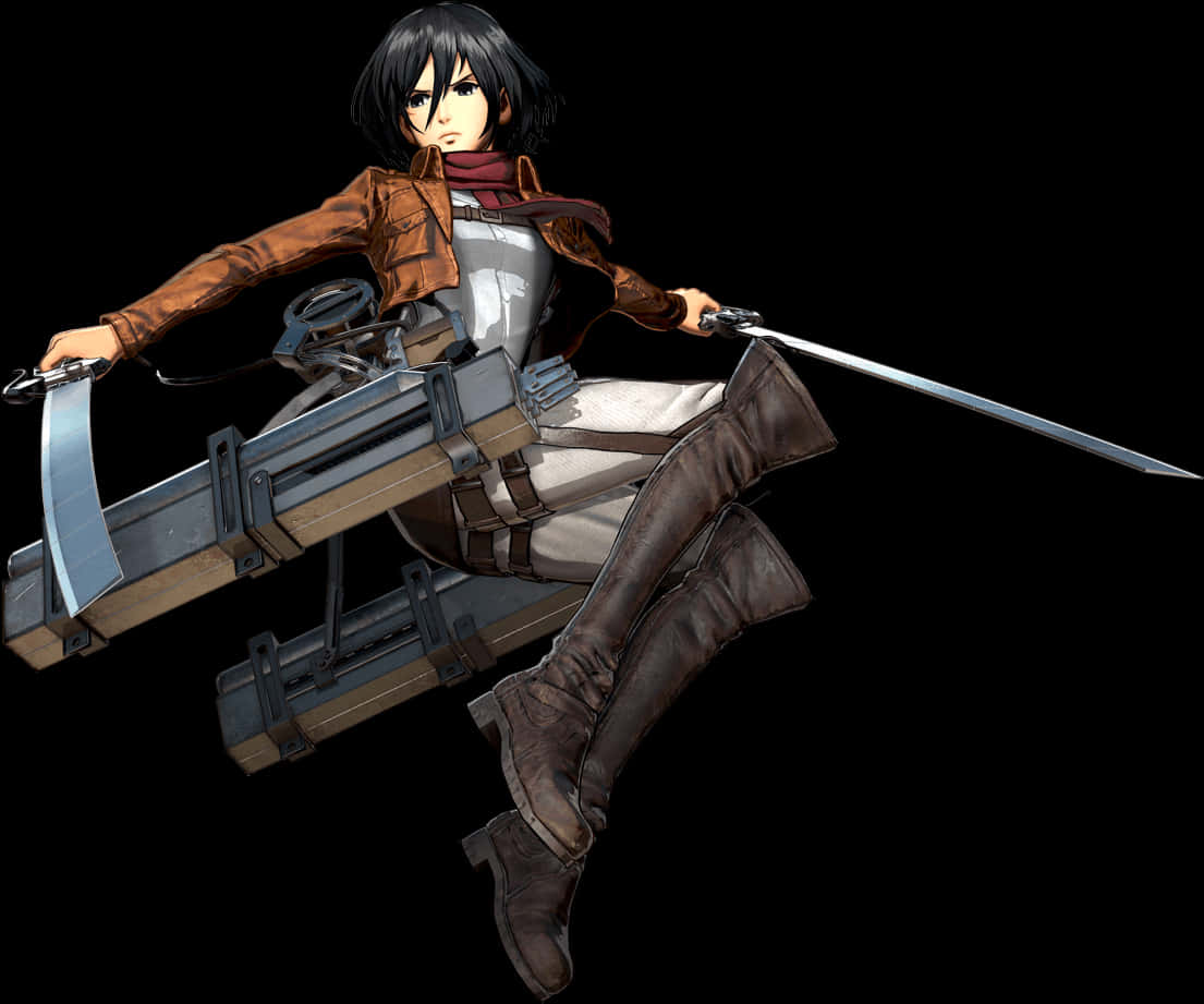 Attack on Titan کردار جنگی سازوسامان کے ساتھ وال پیپر