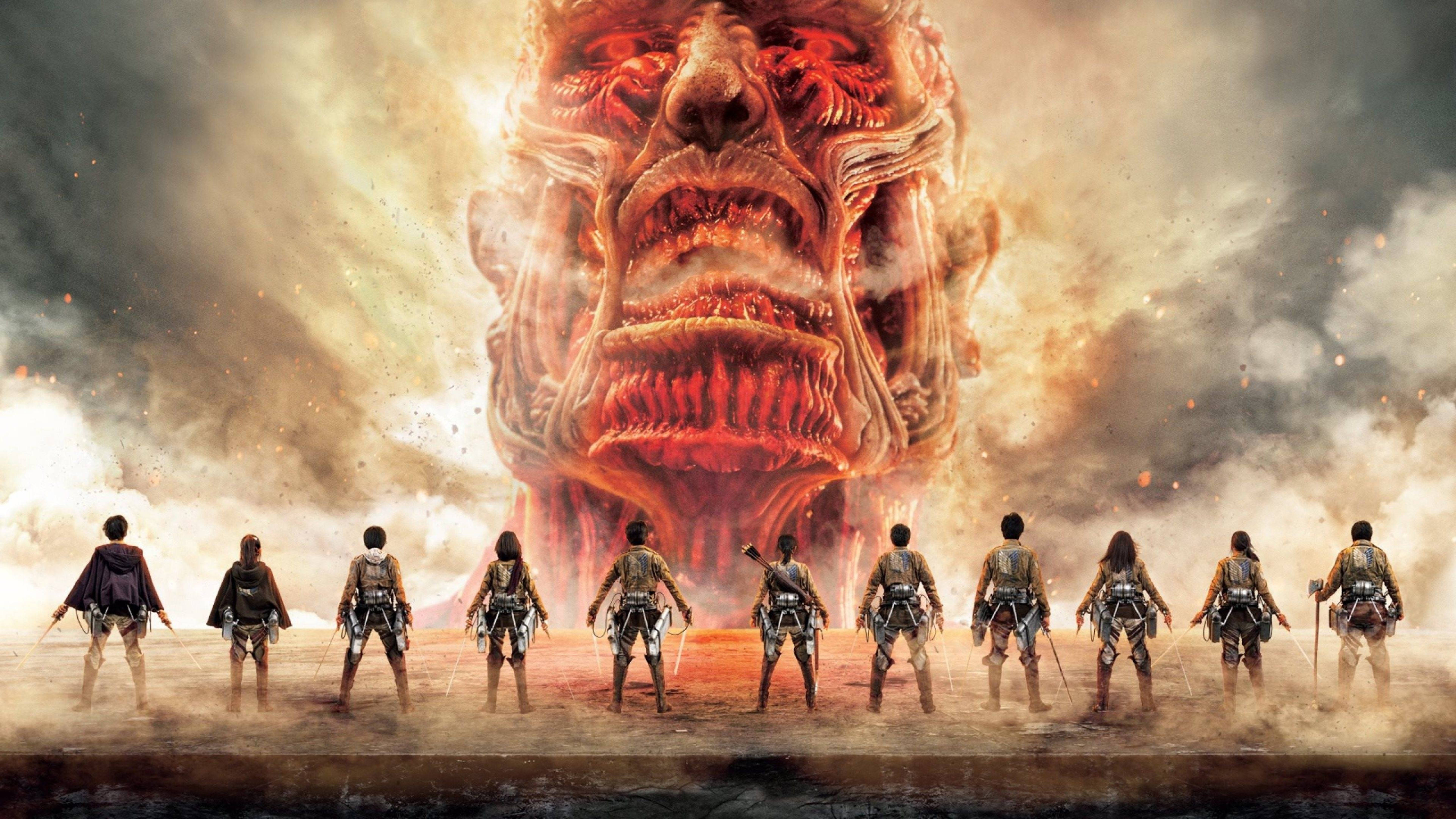 Attack On Titans 4K چہرہ ٹائٹن وال پیپر