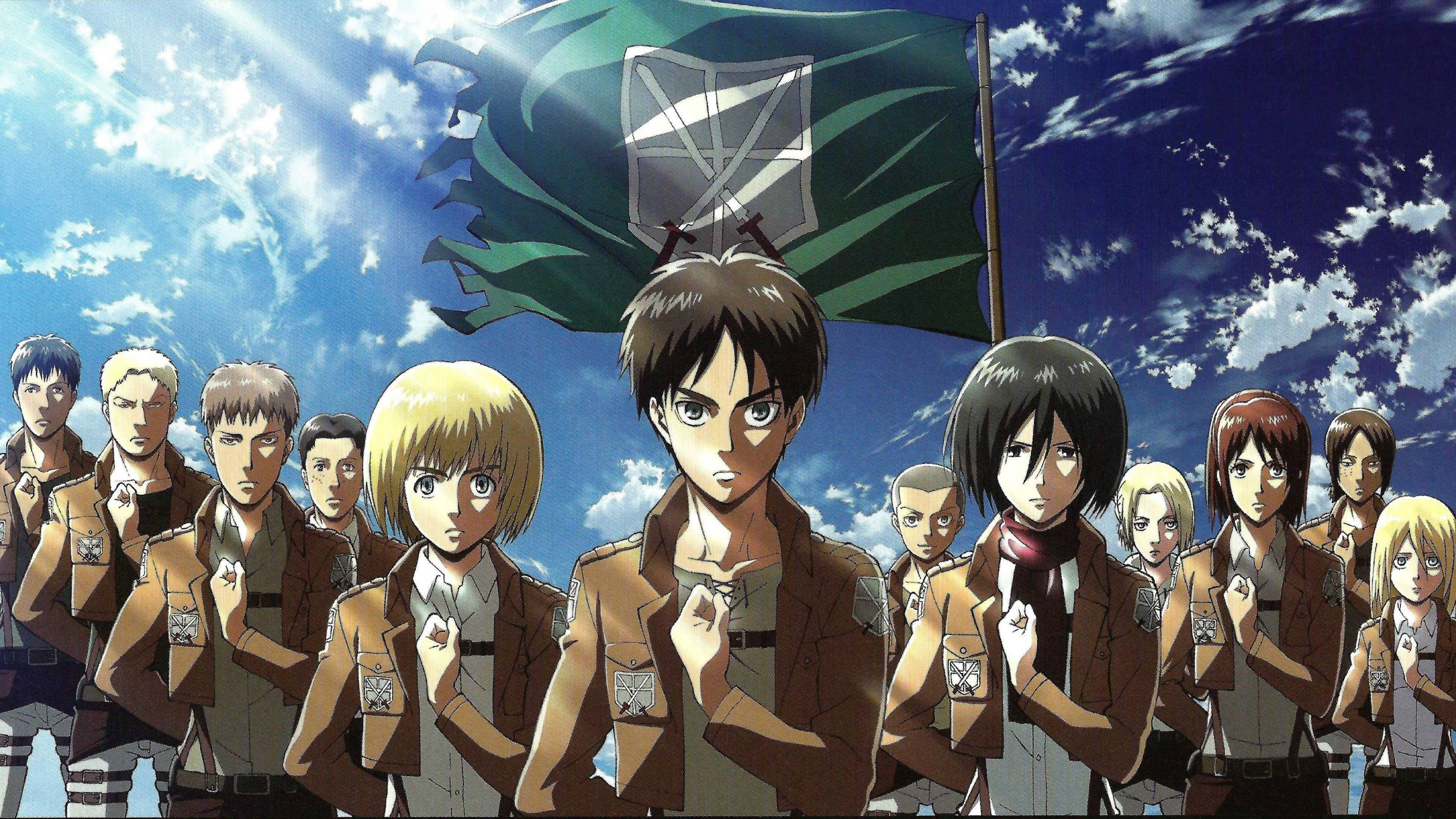 Attack On Titans 4K اینٹی ٹائٹن اسکواڈ وال پیپر