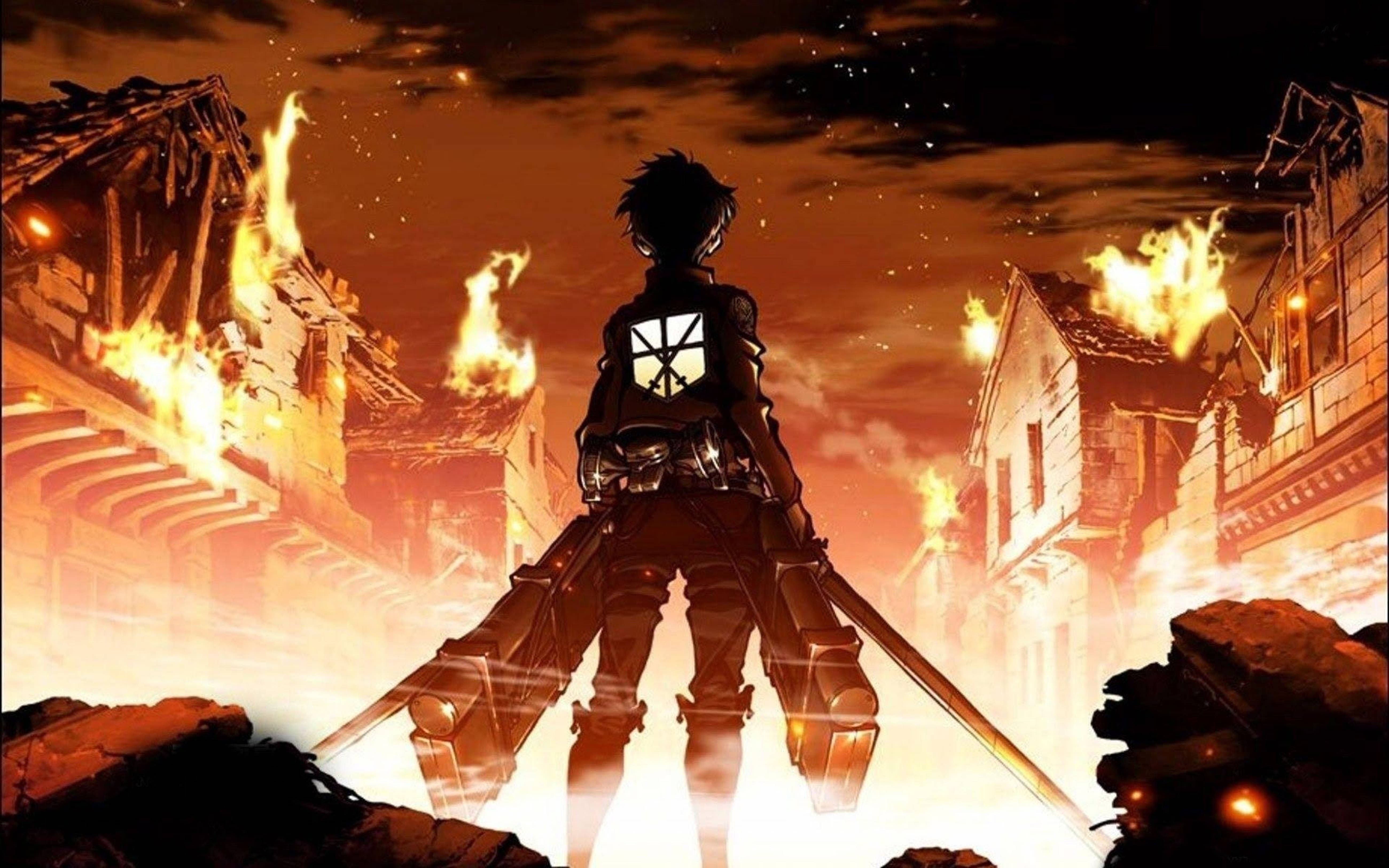 Attack On Titans 4K شگنشینا ڈسٹرکٹ وال پیپر