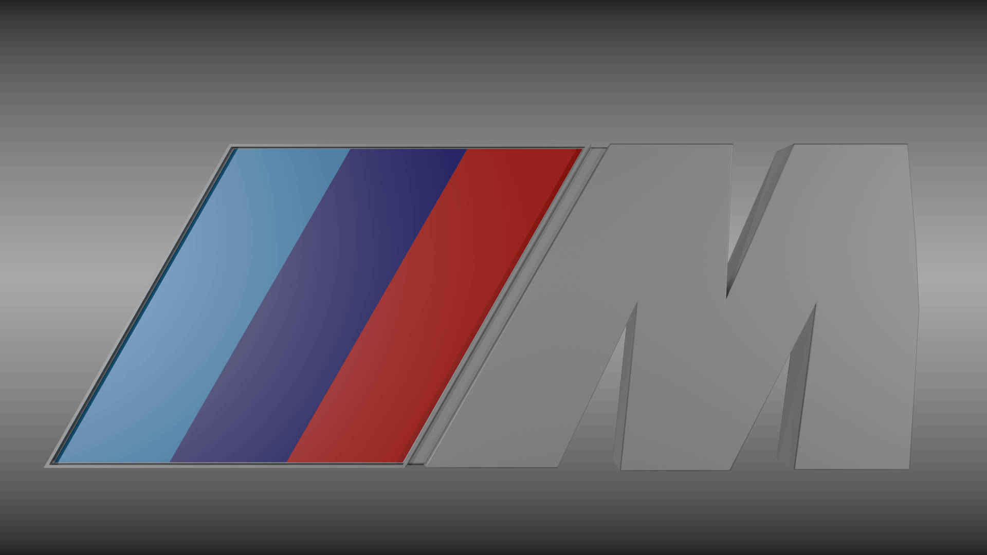 BMW M لوگو سرمئی رنگ میں وال پیپر