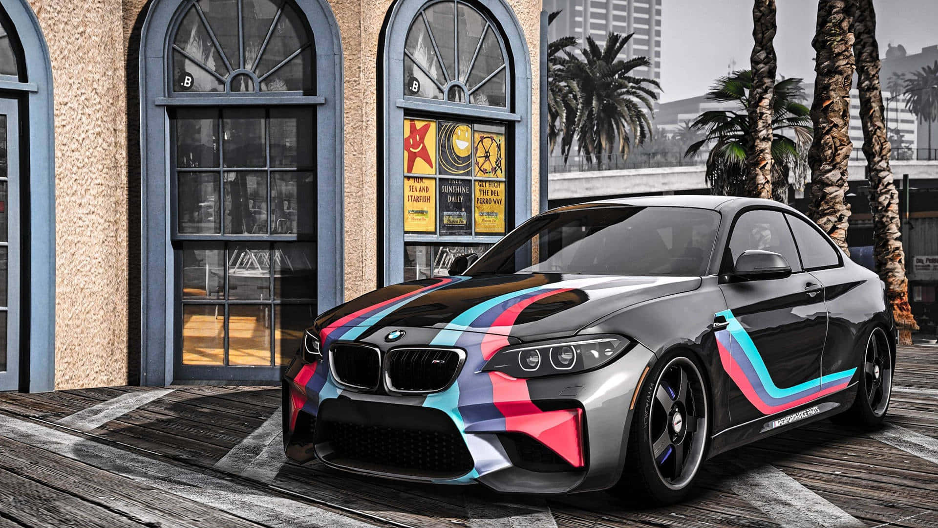 کالی BMW M2 1920x1080 M سیریز کا پس منظر وال پیپر