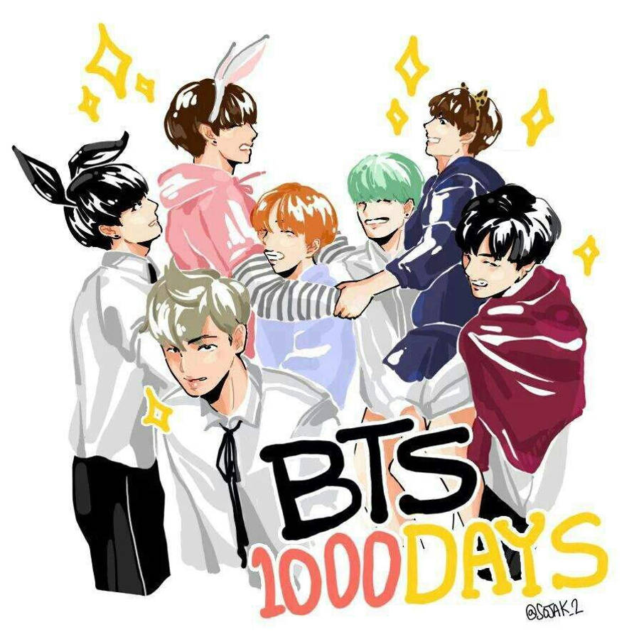 BTS Anime 1000 دن وال پیپر