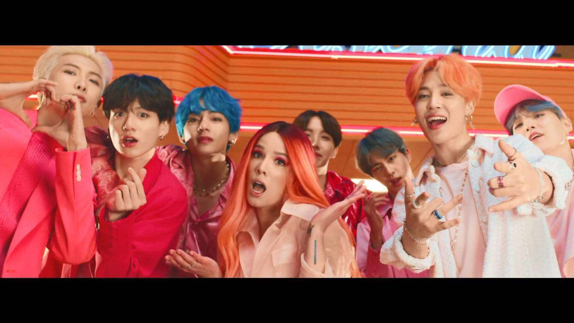 BTS اور Halsey ڈیسک ٹاپ وال پیپر