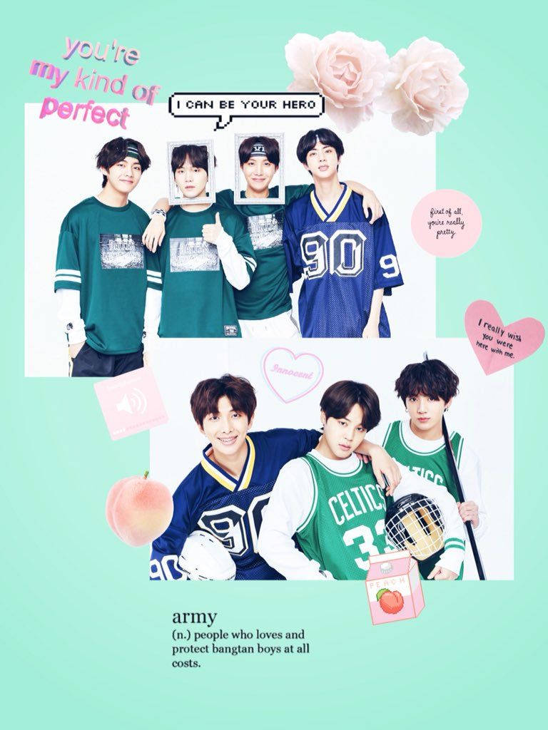 جمالیاتی Bts VSCO کولیج وال پیپر