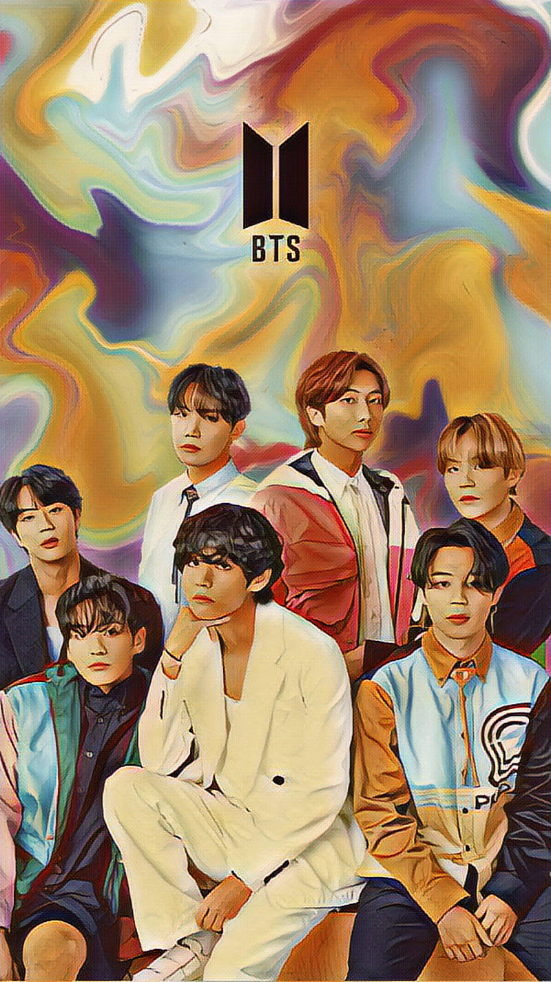 پیارا BTS ڈرائنگ کینوس وال پیپر