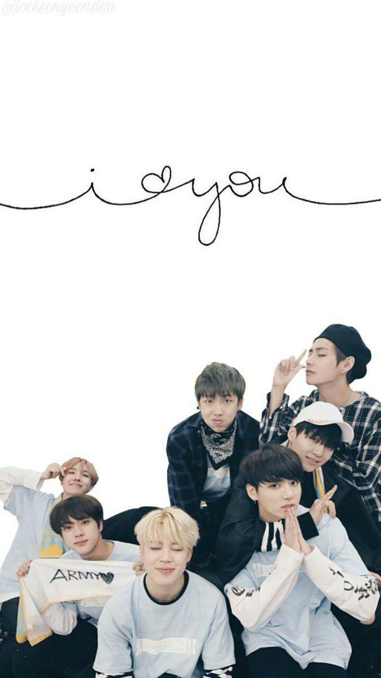 BTS محبت آئی فون وال پیپر