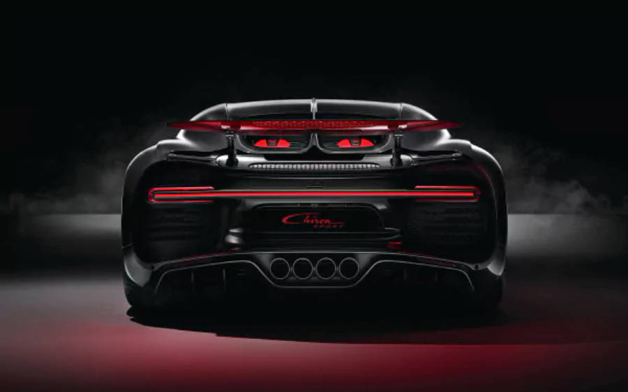 Bugatti Chiron کا پچھلا منظر 4K وال پیپر