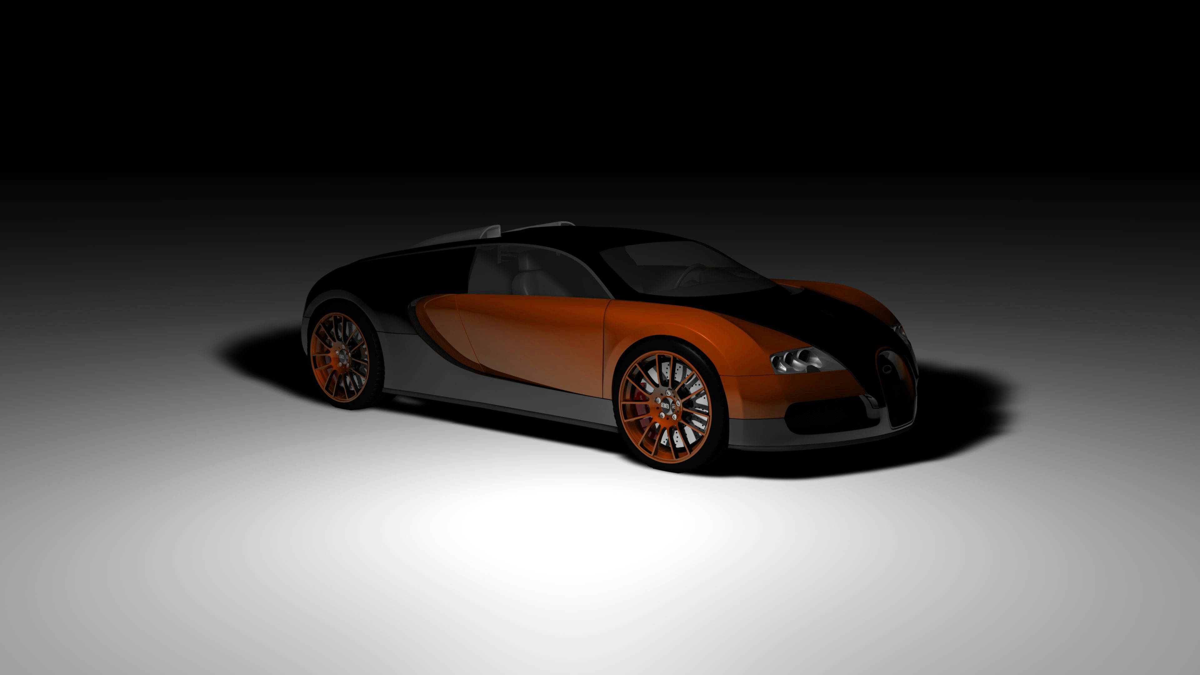 شاندار نارنجی Bugatti Veyron آزاد وال پیپر