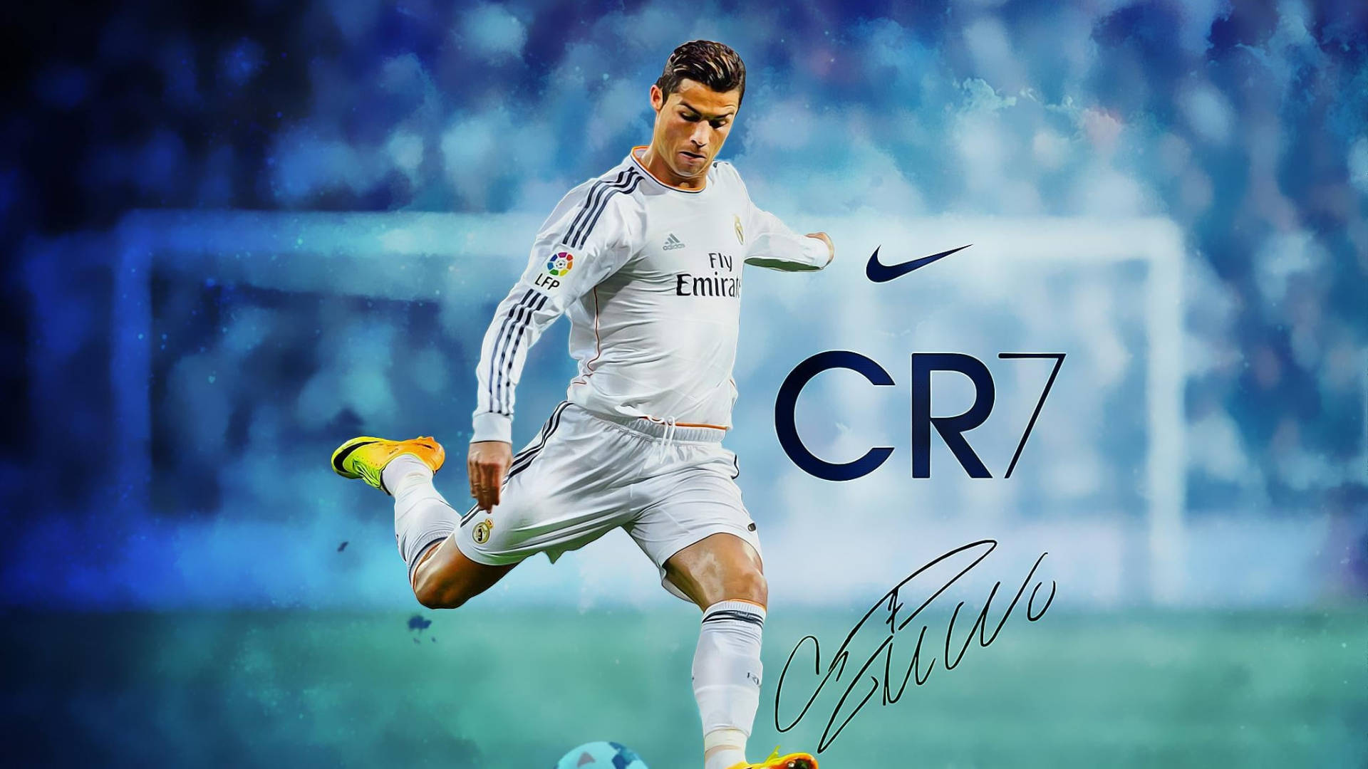 CR7 HD تجریدی نیلا پس منظر وال پیپر