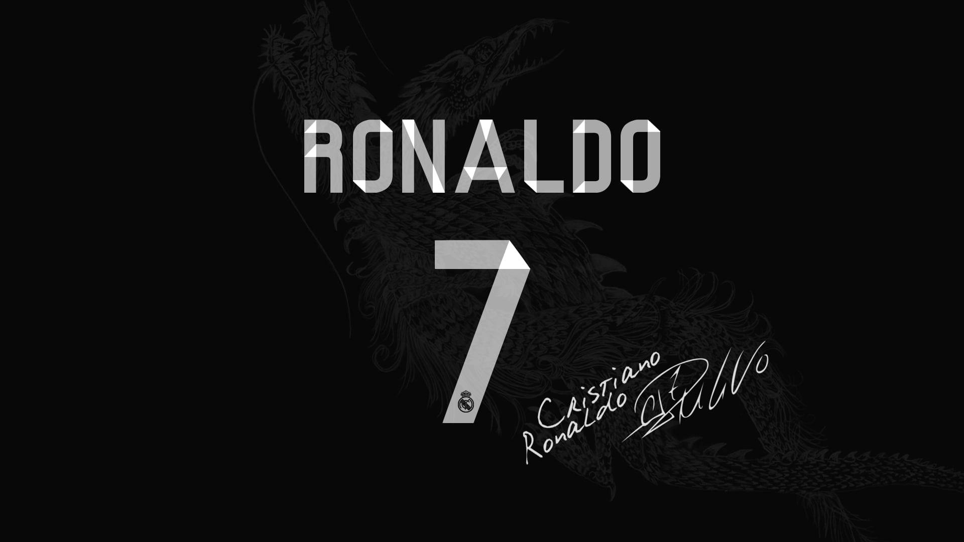 CR7 HD کنیت، نمبر، دستخط وال پیپر