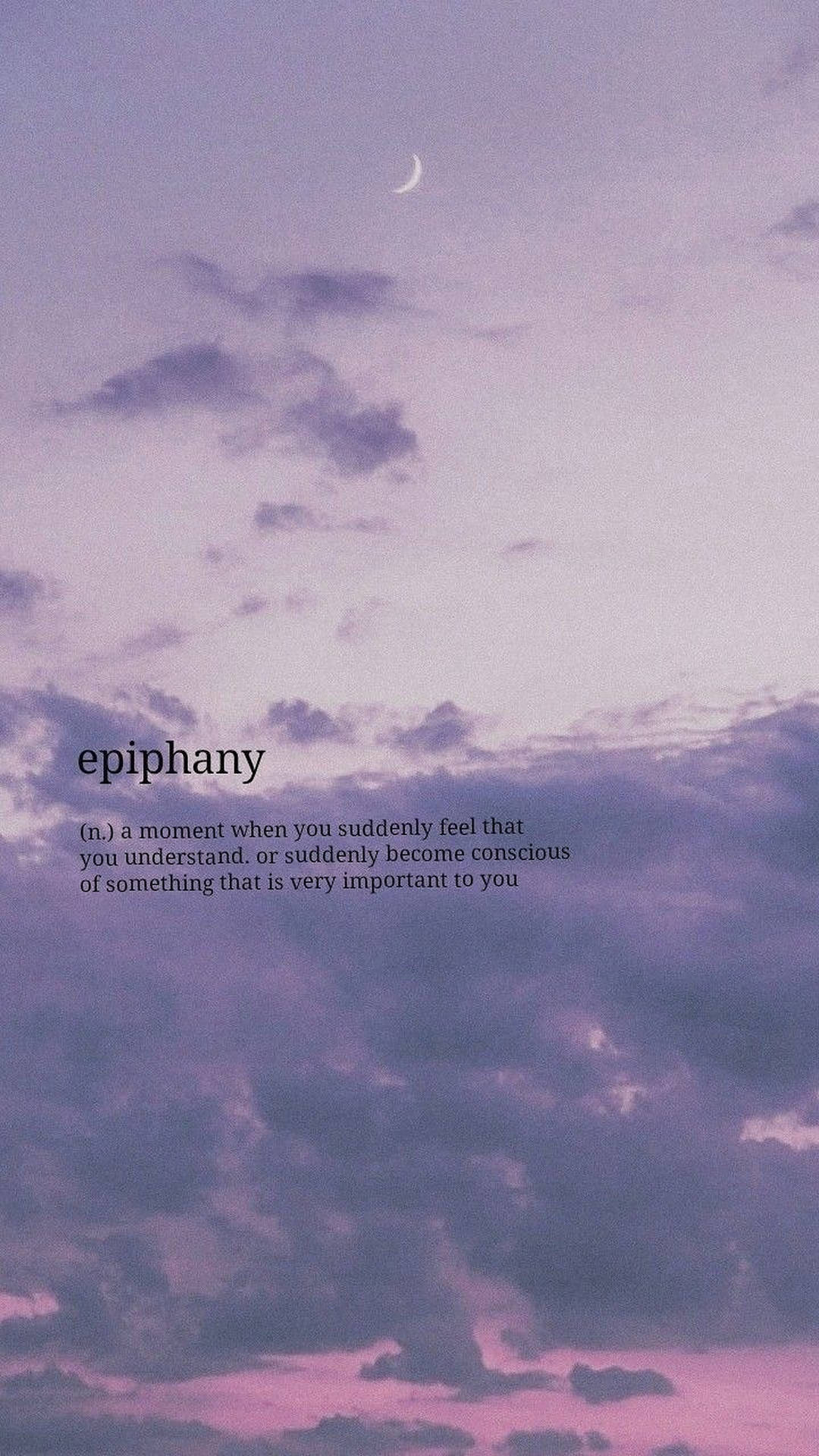Epiphany جمالیاتی الفاظ والی وال پیپر