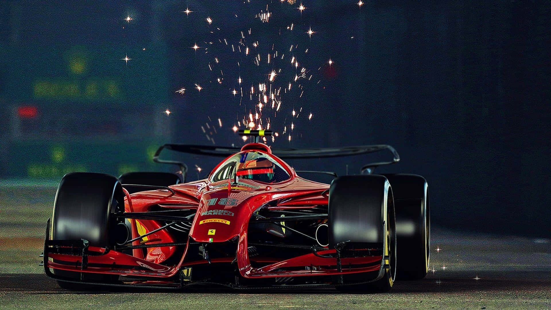 F1 گیم ریڈ ریس کار اسپارکس وال پیپر