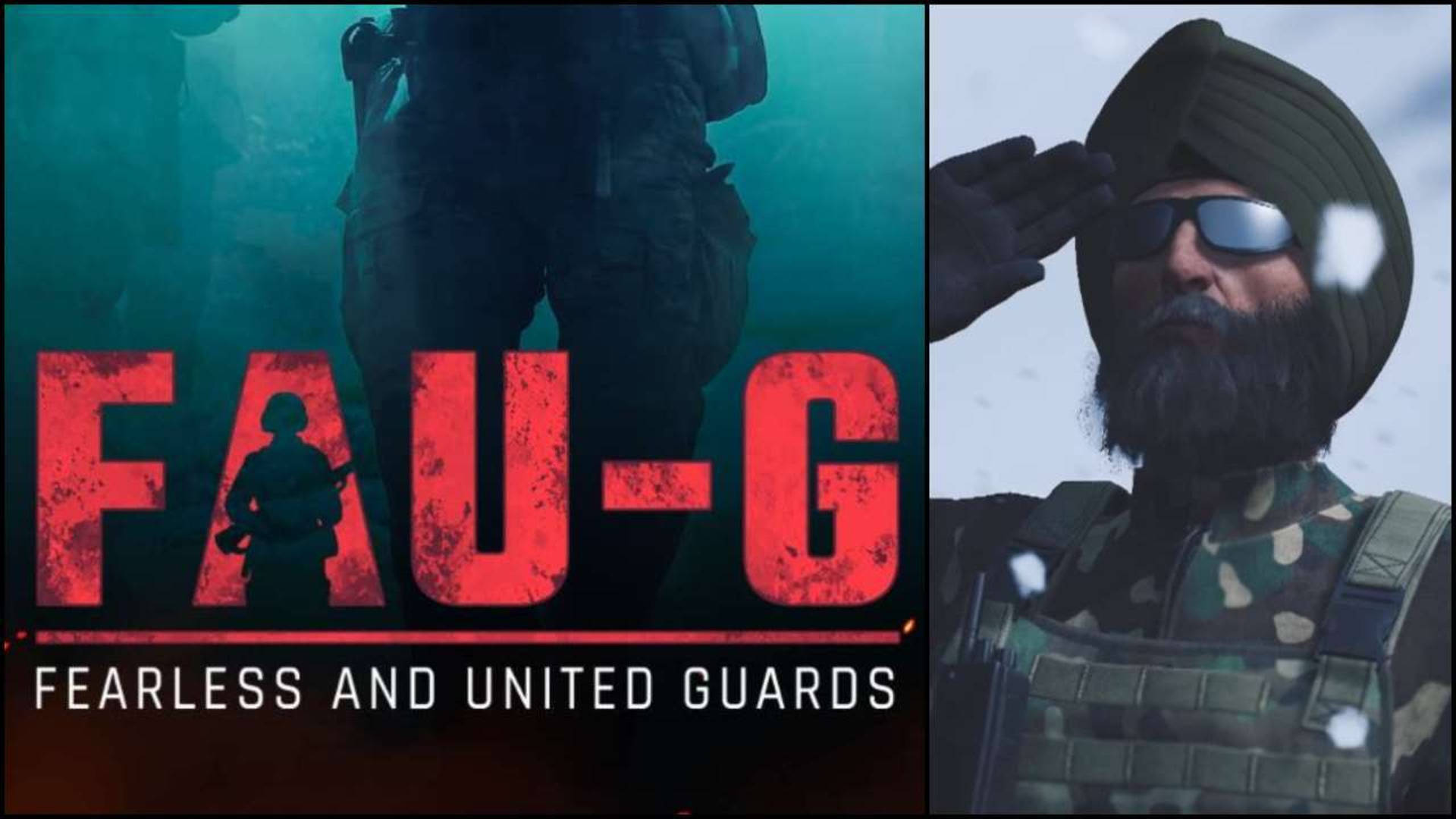 FAU-G لوگو سپاہی سلام کرتا ہوا وال پیپر