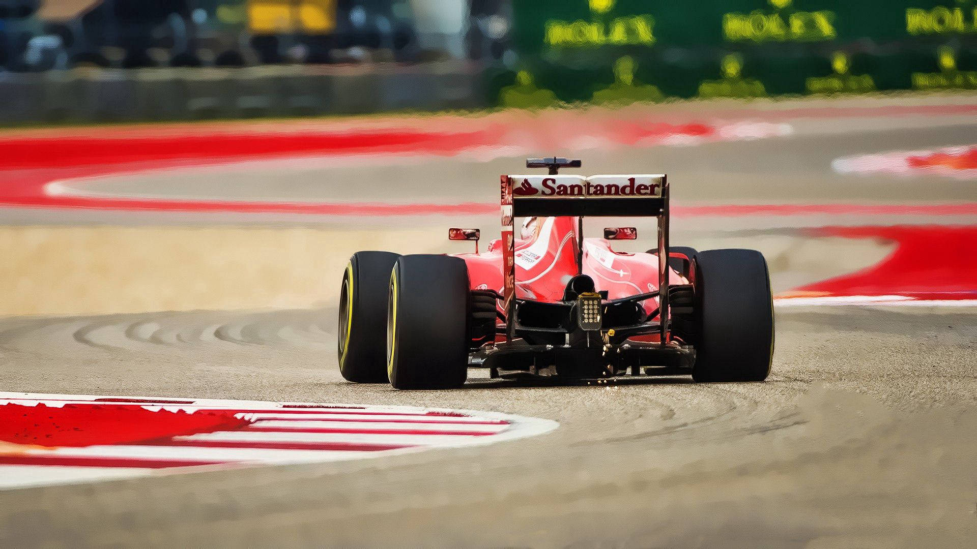 Ferrari فارمولا 1 ریسنگ کار ریس ٹریک وال پیپر۔