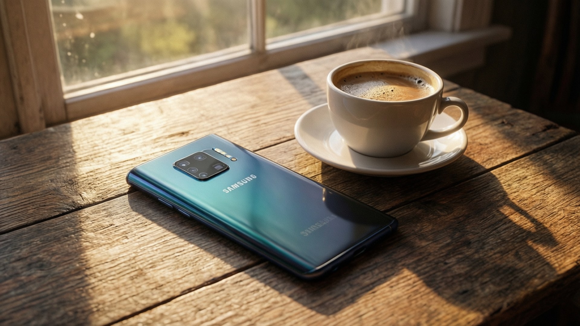 Galaxy S10 صبح کی کافی وال پیپر
