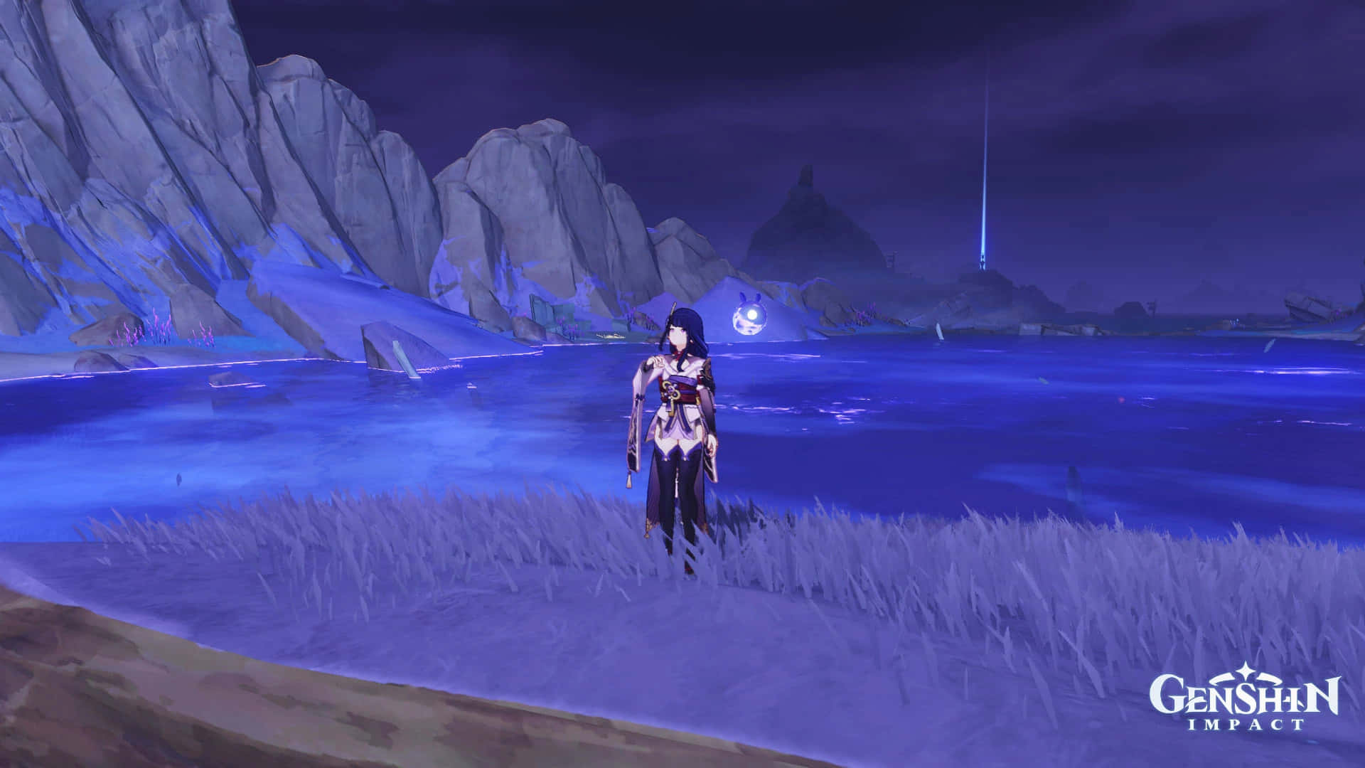 Genshin Impact Raiden Shogun Seirai Island تصویر وال پیپر