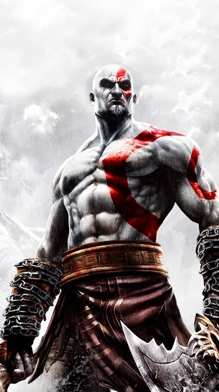 God Of War III کریٹوس وائٹ ایستھیٹک وال پیپر