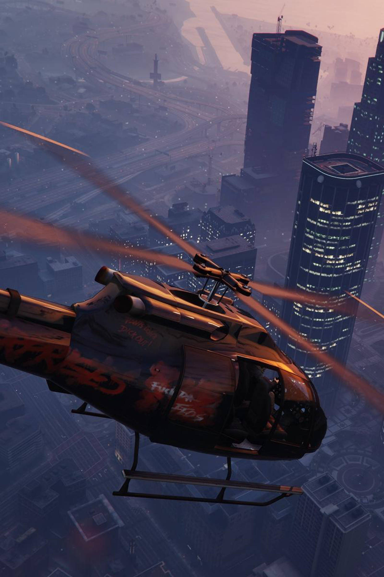 GTA آئی فون بزارڈ ہیلی کاپٹر وال پیپر