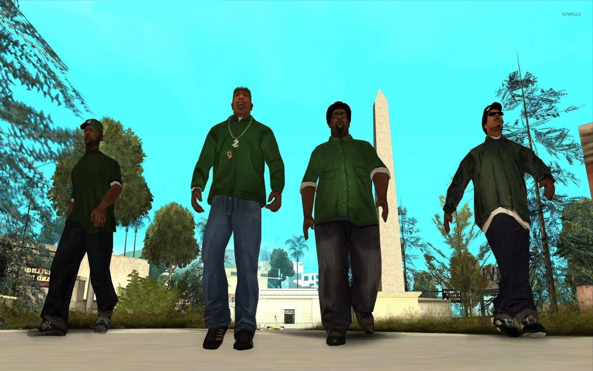GTA SA 4K گرو اسٹریٹ گینگ وال پیپر