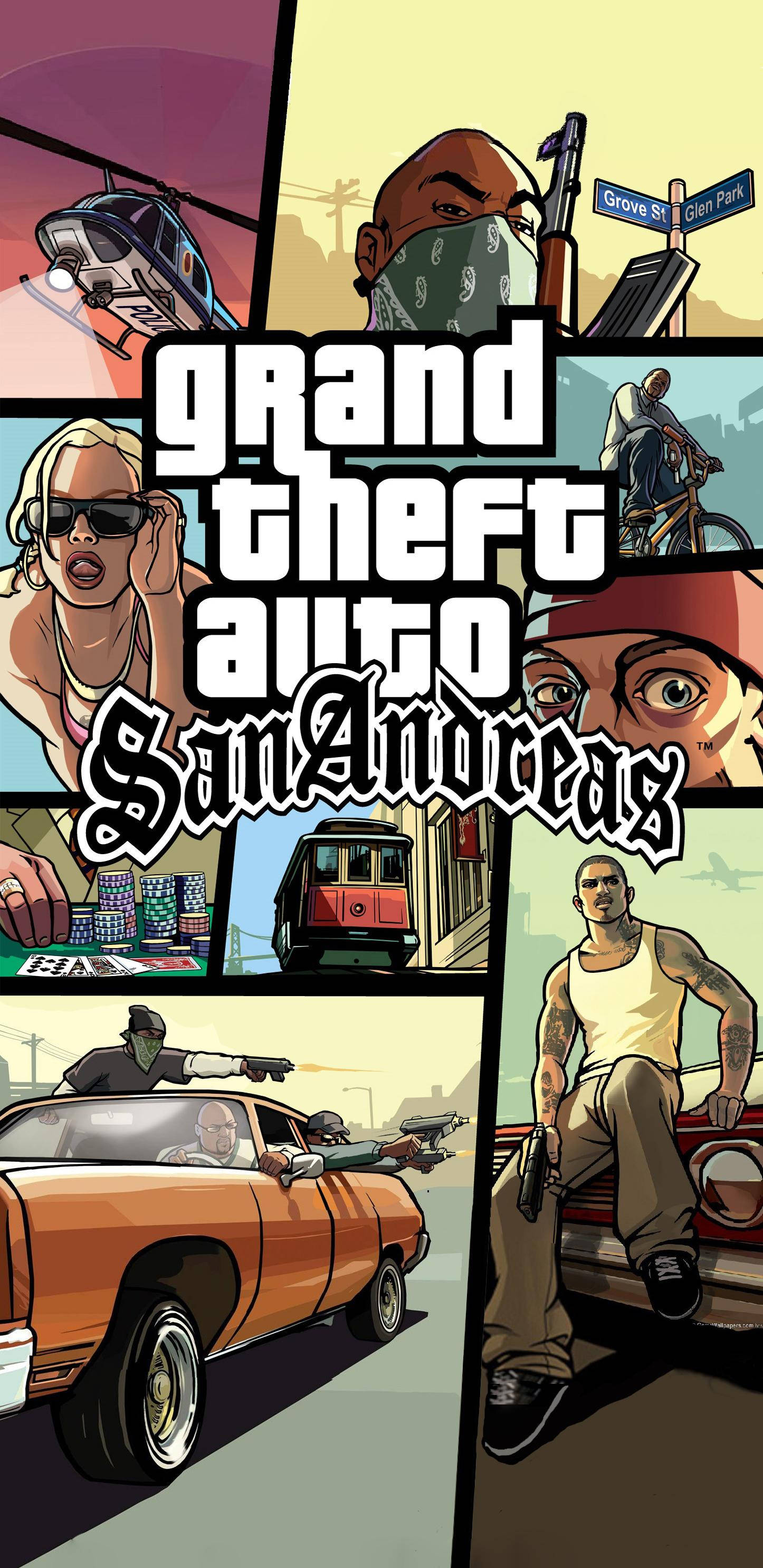 GTA SA 4K ایکشن گیم وال پیپر