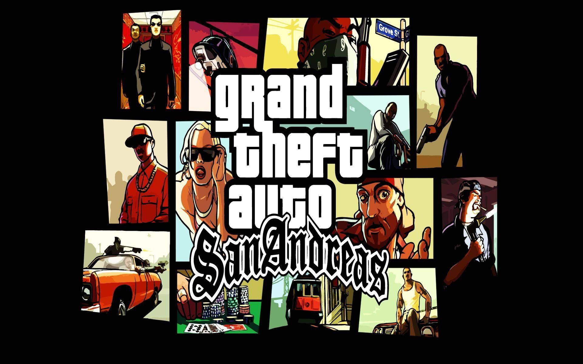 GTA SA 4K کولیج پوسٹر وال پیپر