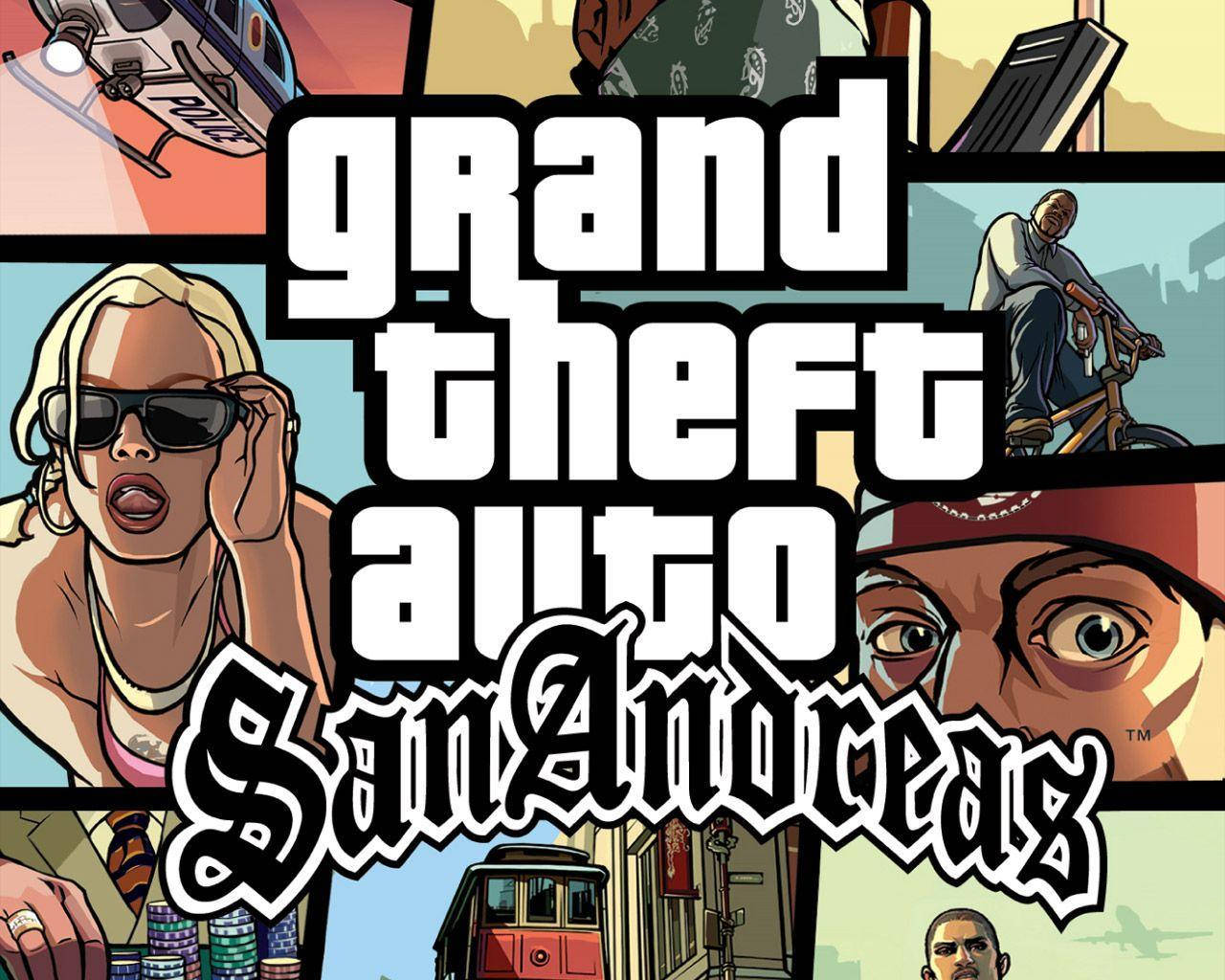 GTA San Andreas کلاسک ٹائٹل سین وال پیپر