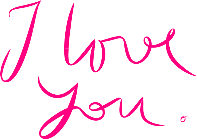 ہاتھ سے لکھی ہوئی I Love You تحریر وال پیپر
