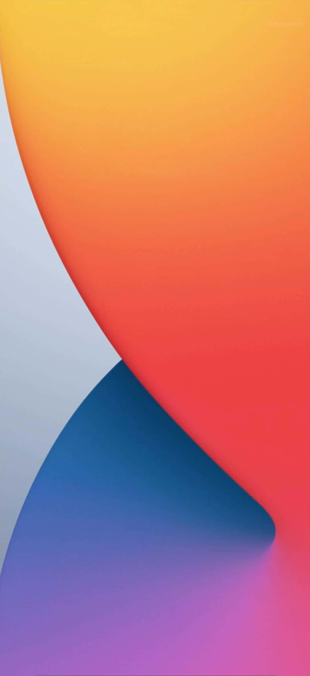 معیاری رنگین تجریدی iOS 14 وال پیپر
