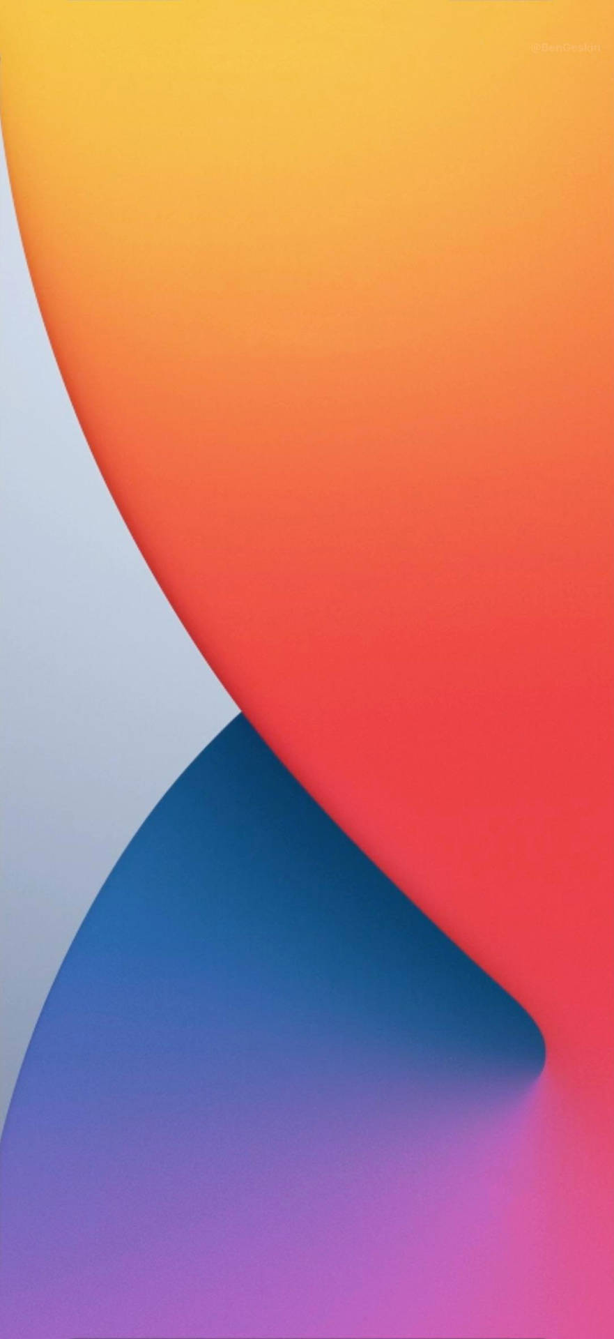 iOS 14 اسٹاک وال پیپر جھولتا ہوا — Abstract iPhone وال پیپر