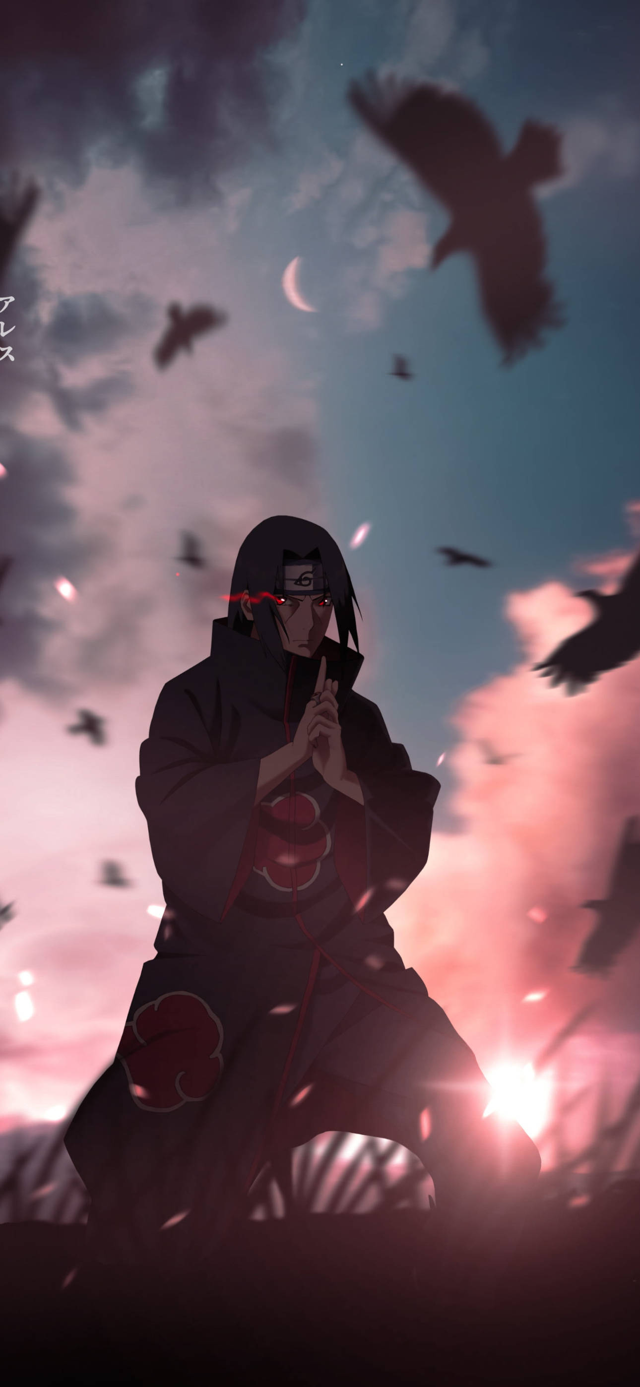 Itachi Uchiha جمالیاتی اینیمی آئی فون وال پیپر